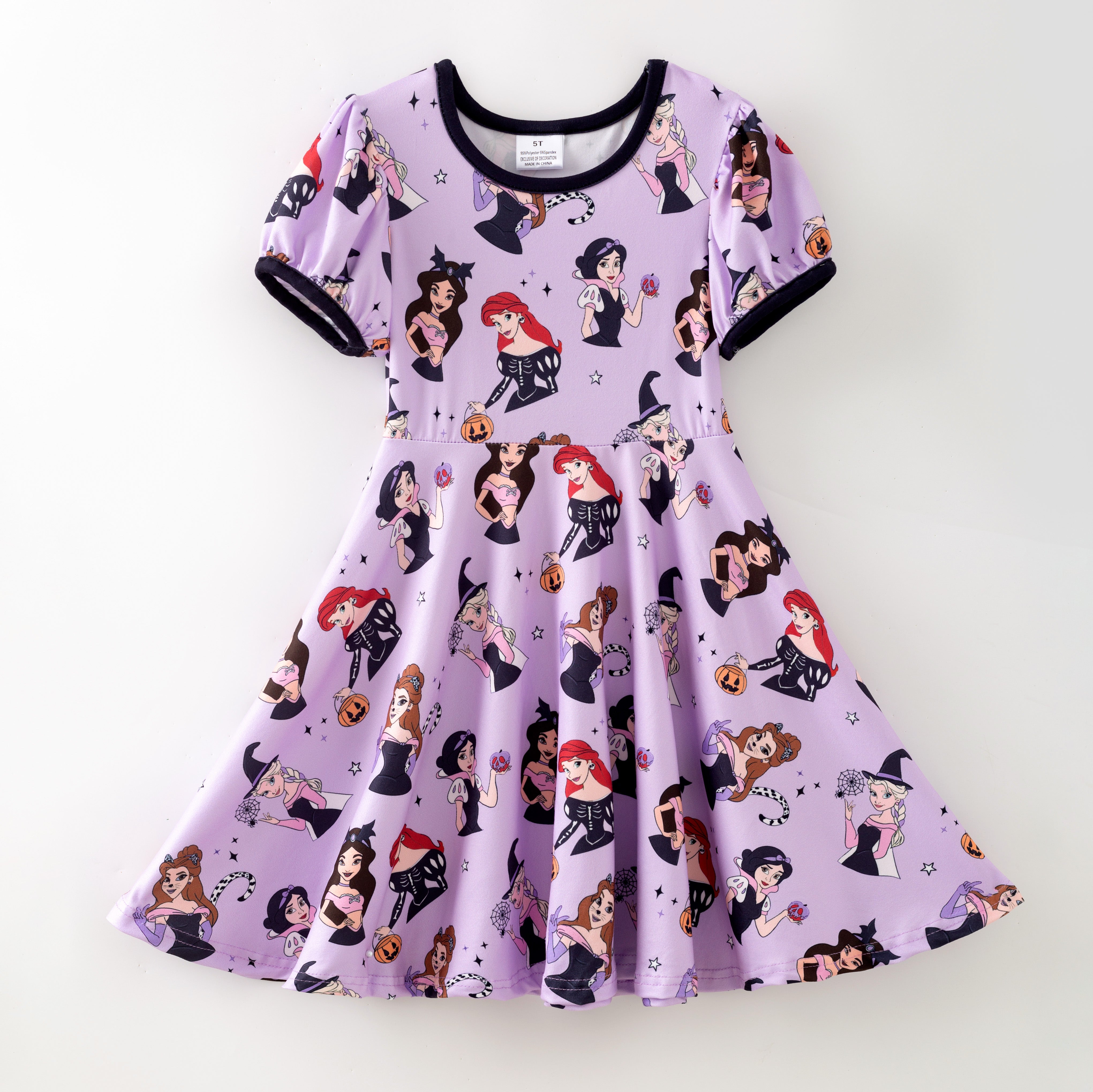 (Pre Order)Family Halloween Princess Print Dress,Set&Romper