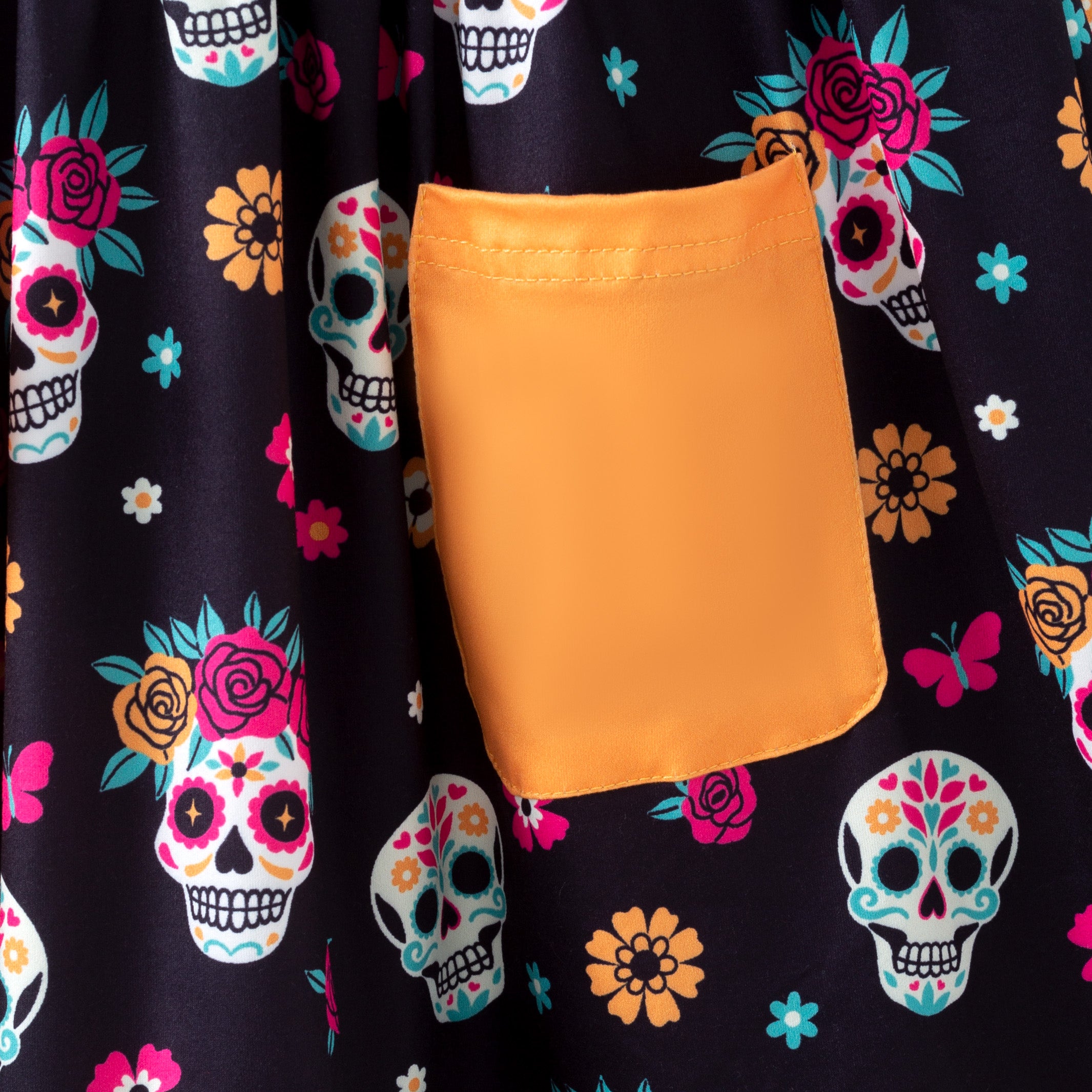 (Pre Order)Girls Halloween Sugar Skull Print Dress,Set&Pants