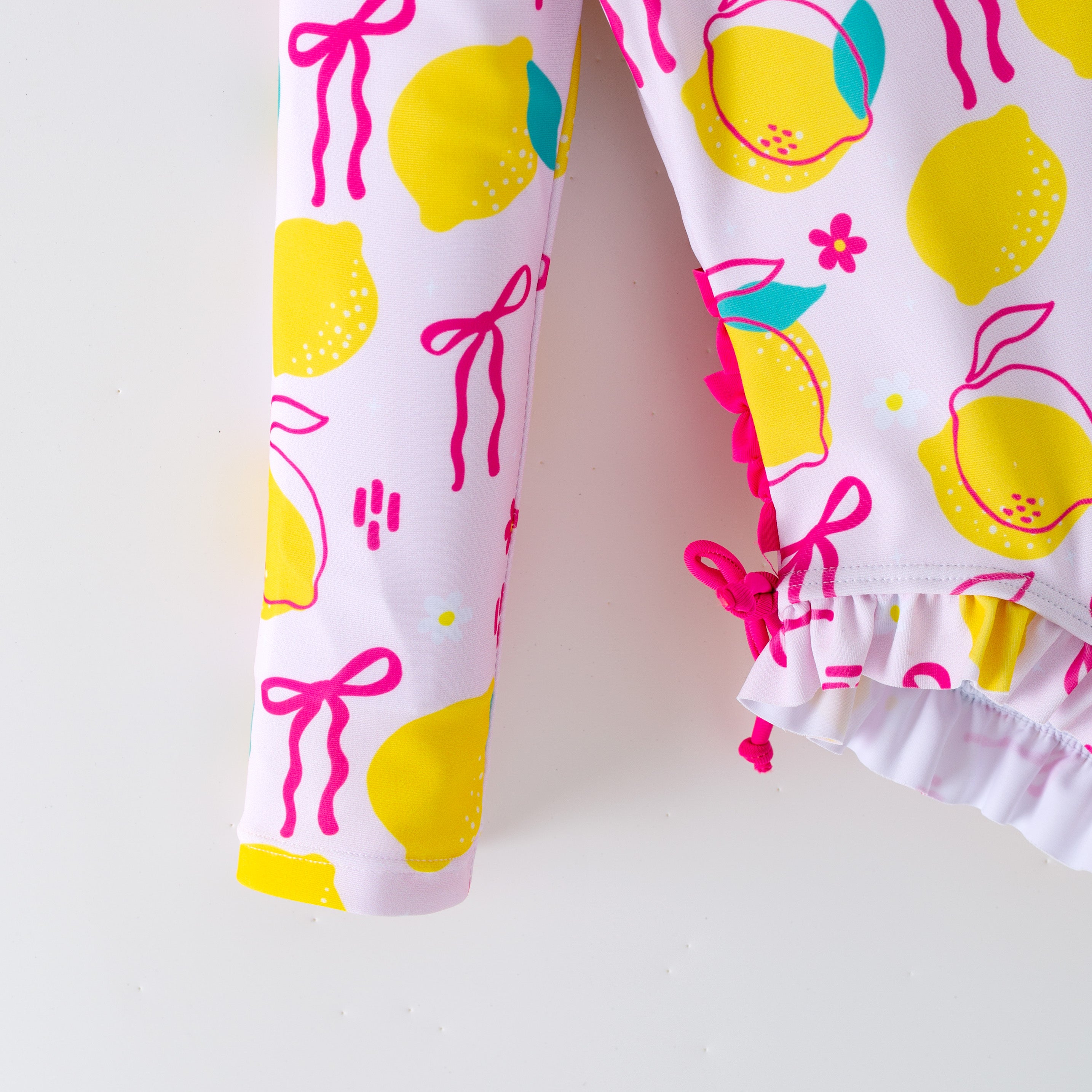 (In Stock)Girls Summer Lemon Print Swimsuit