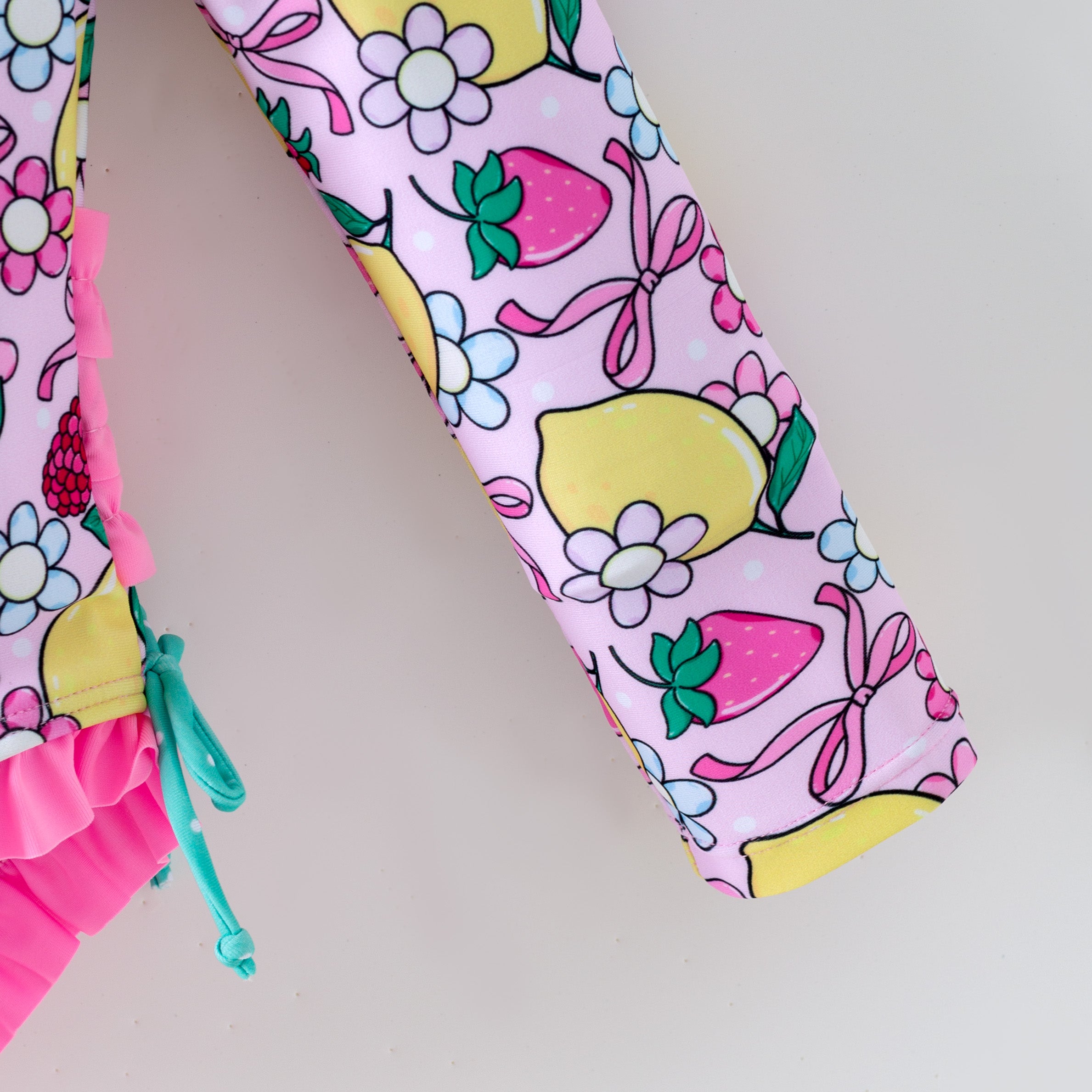(In Stock)Girls Summer Lemon Print Swimsuit