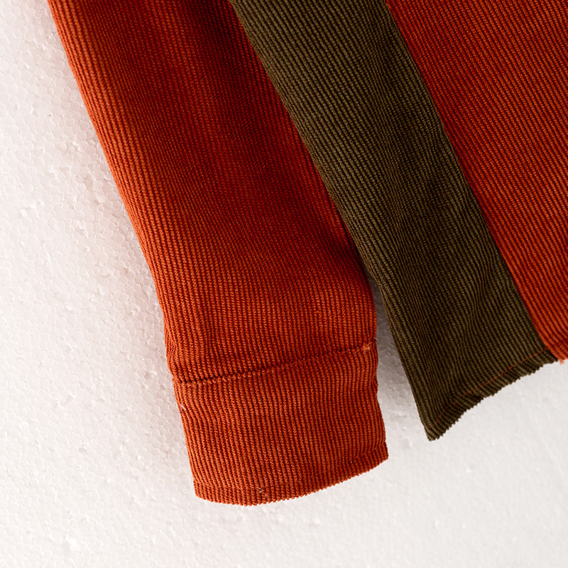 (In Stock G27-3-1)Girls Fall Collard Corduroy Shirt