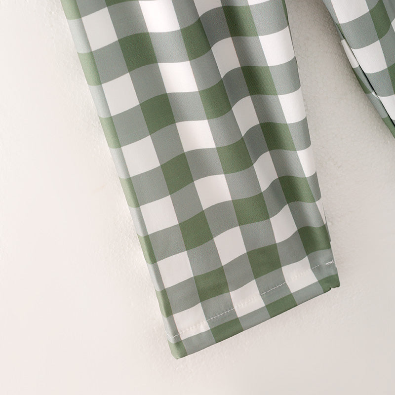 (In Stock G27-3-1)Boys Green Dinosaur Embroidery Outfit Set