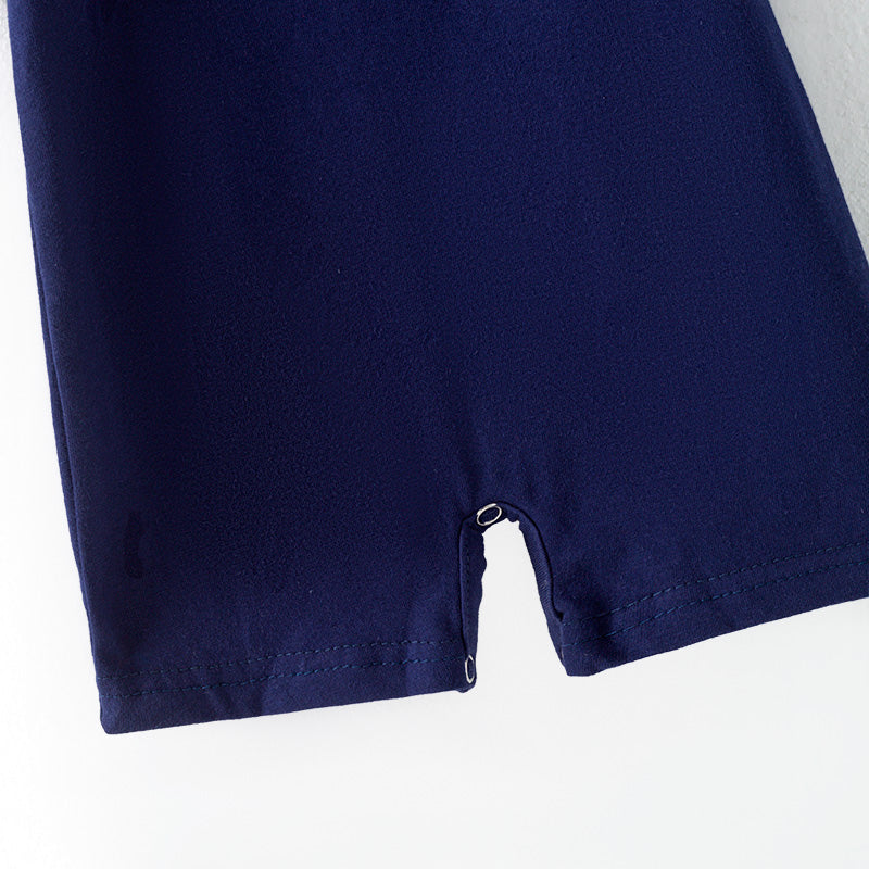 (In Stock)Toddler Boys Spring and Summer Whale Applique Romper