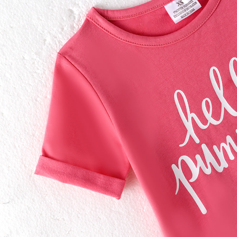 (In Stock)Mommy and Me Pumpkin Print Cotton Top