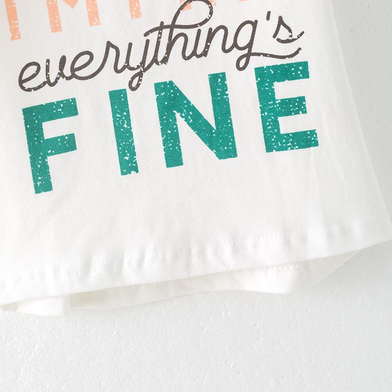 (In Stock)Girls Spring and Summer FINE Print Cotton Top