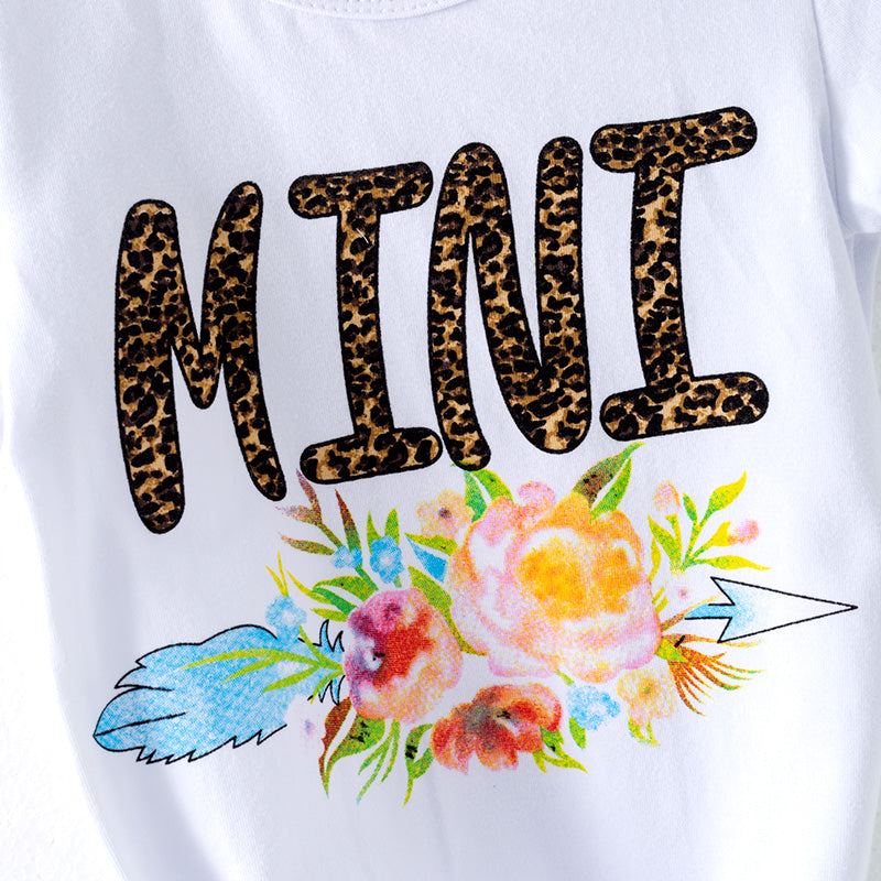 (In Stock)Girls Spring and Summer MINI Print Knotted Top