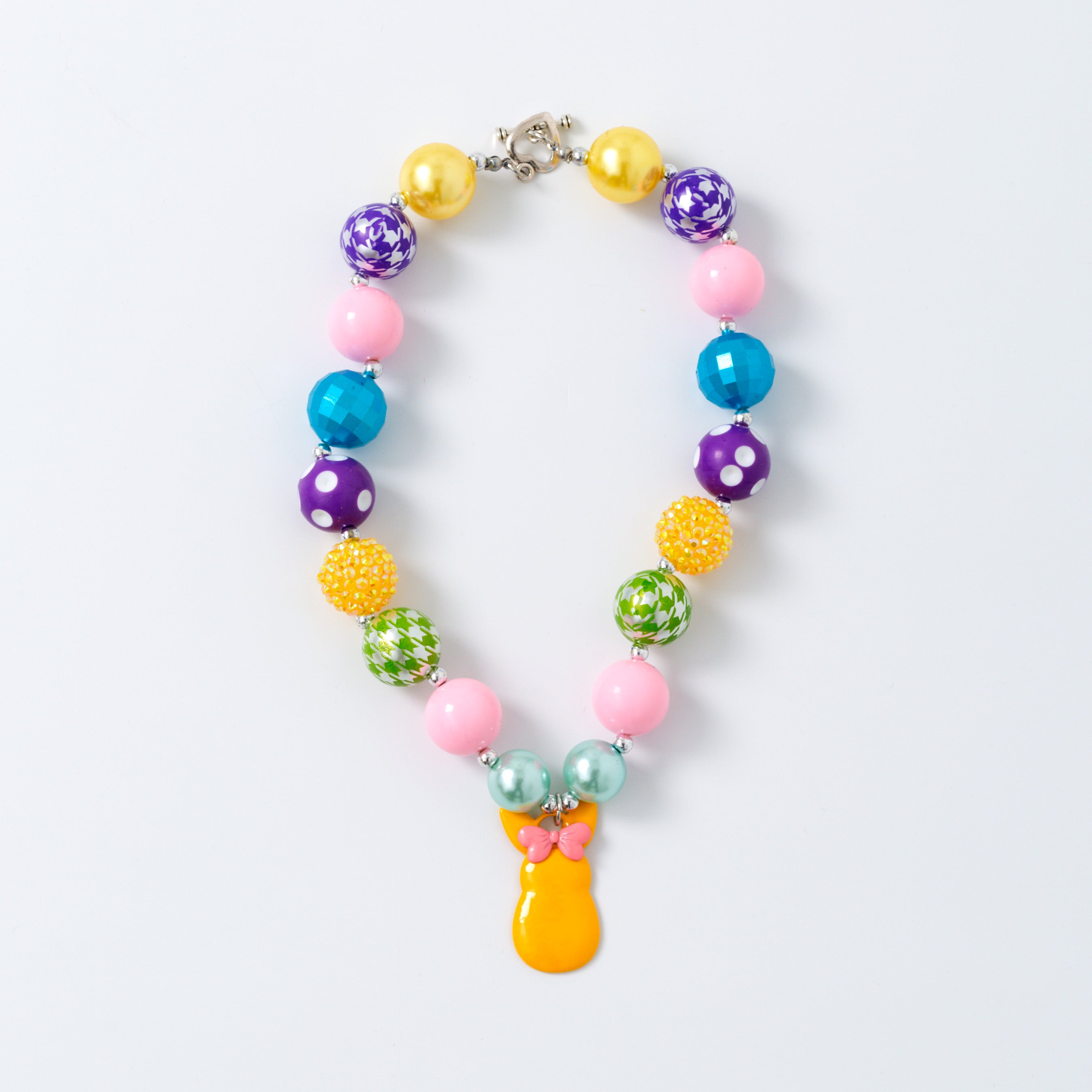 (In Stock G11 G12)Girls Rhinestone Beaded Necklace