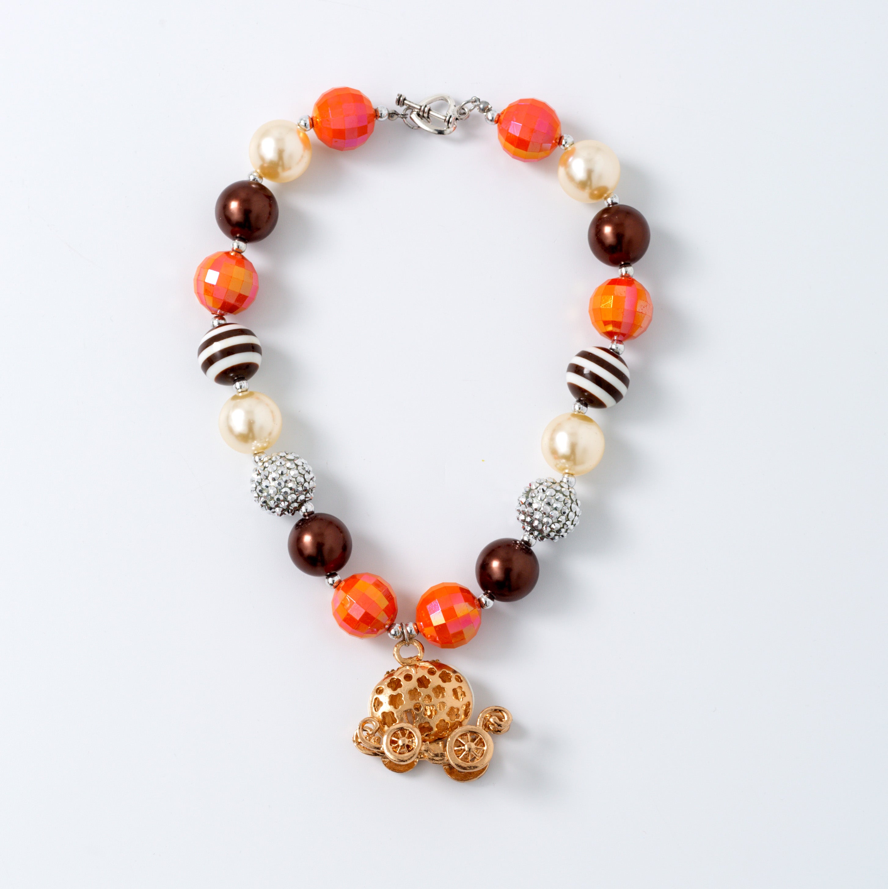 (In Stock G11 G12)Girls Rhinestone Beaded Necklace