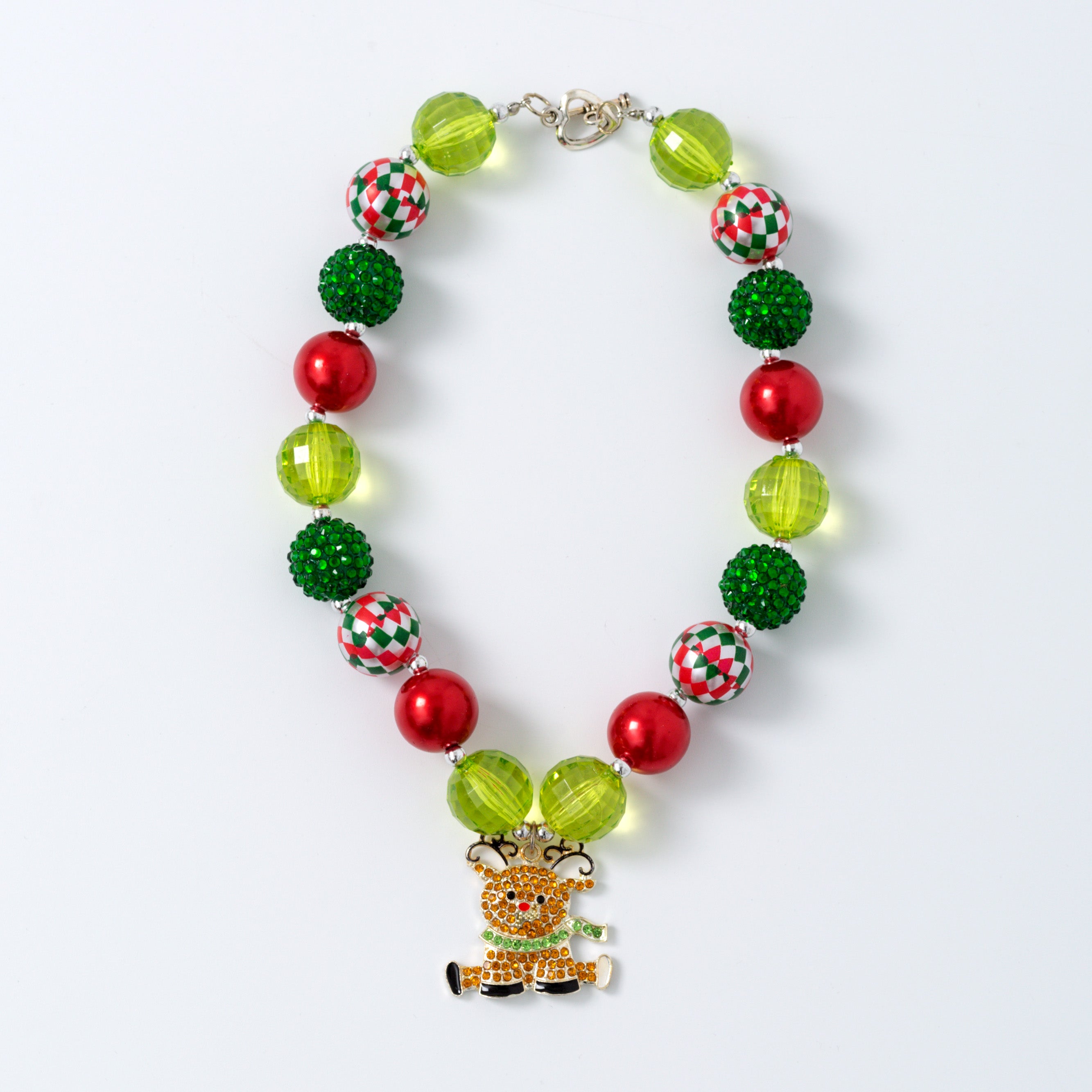 (In Stock G11 G12)Girls Rhinestone Beaded Necklace