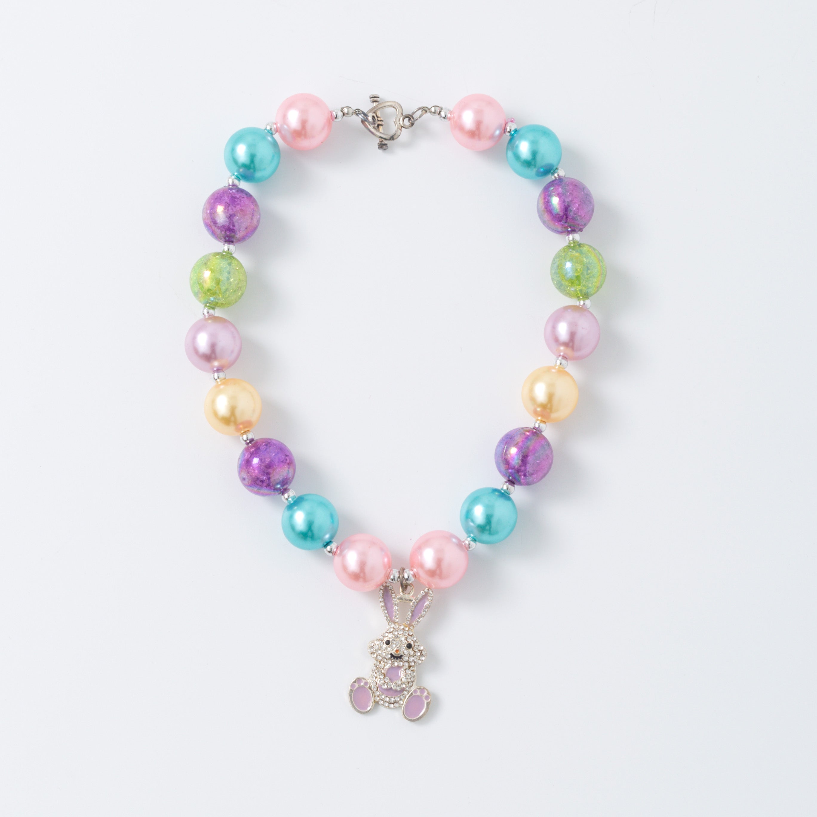 (In Stock G11 G12)Girls Rhinestone Beaded Necklace