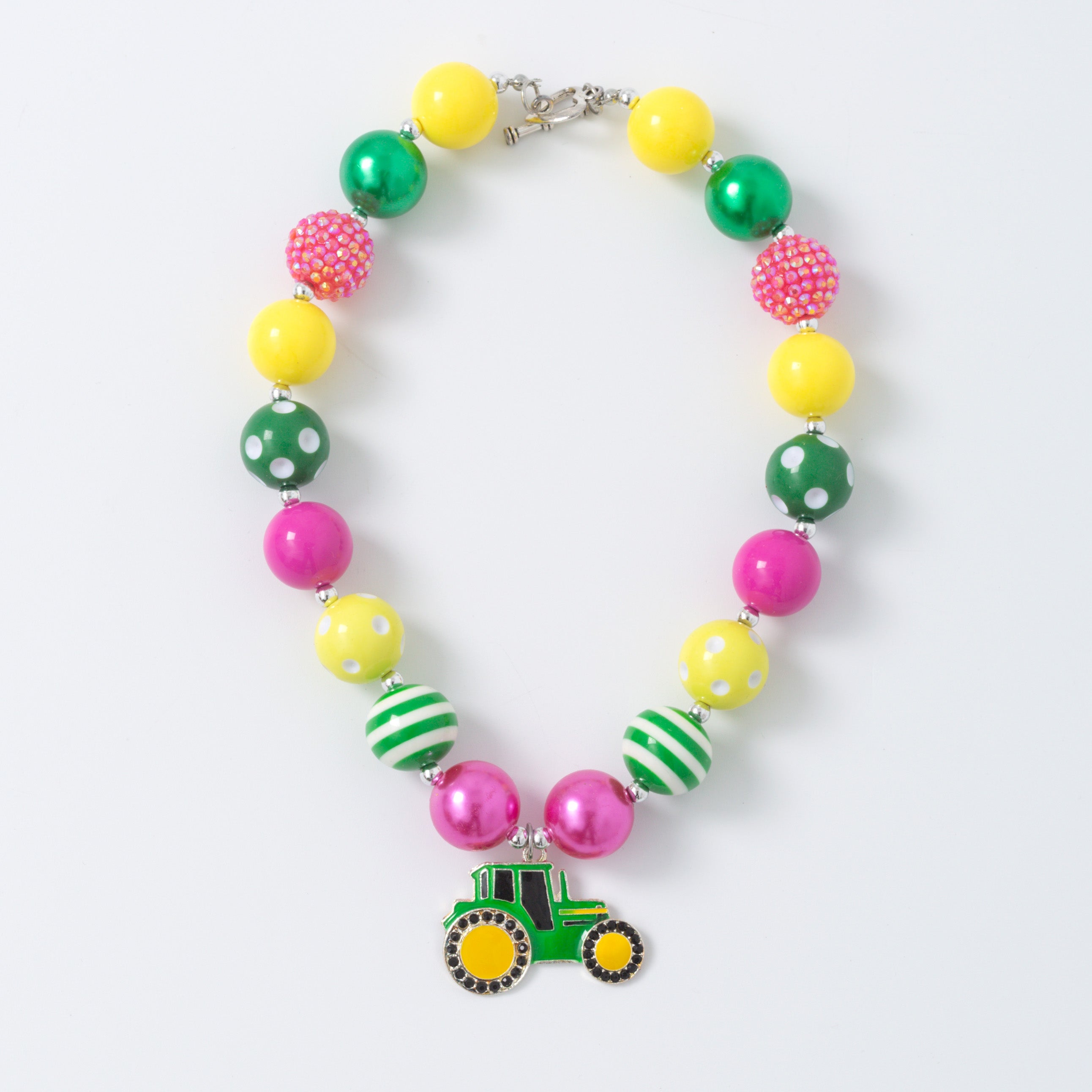 (In Stock G11 G12)Girls Rhinestone Beaded Necklace