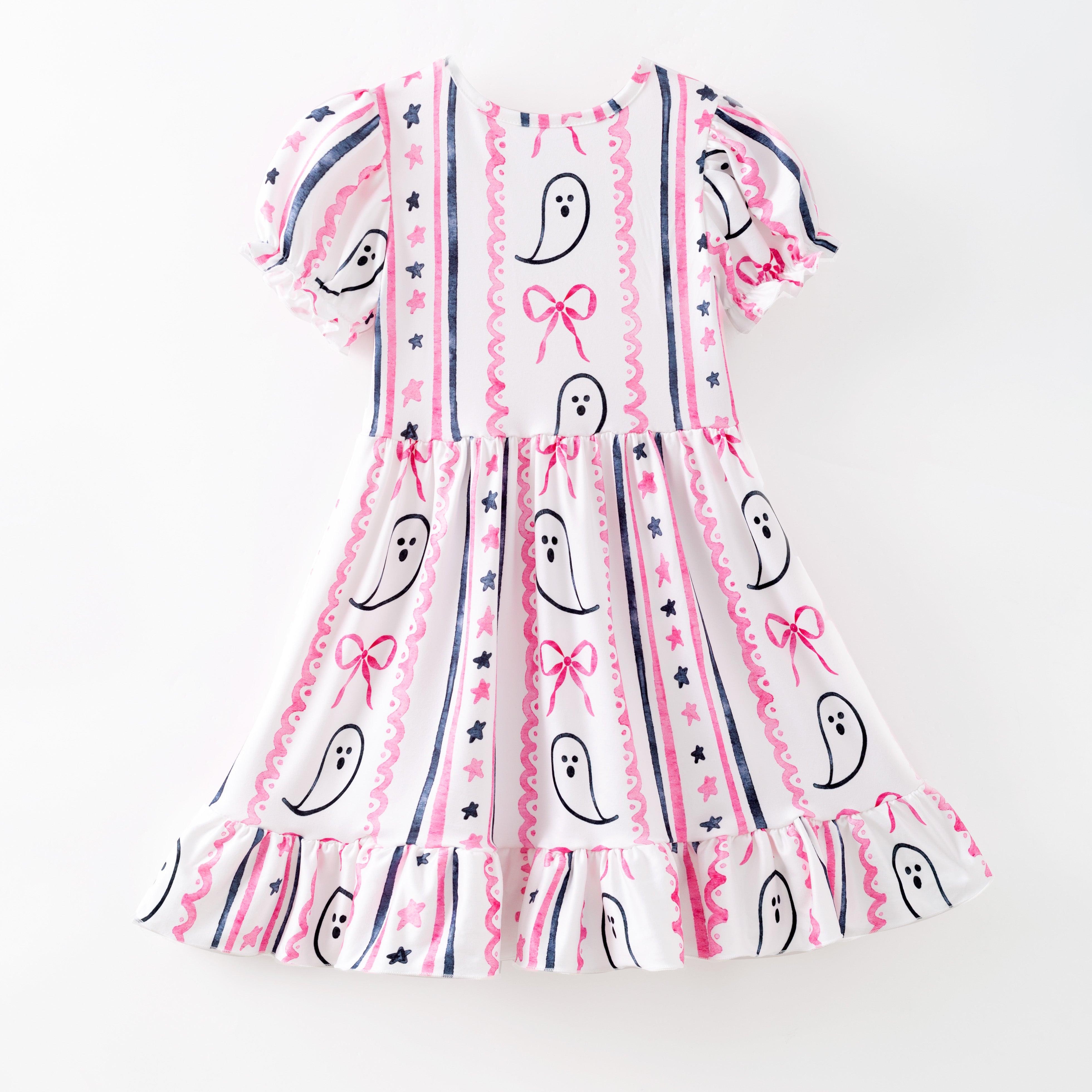 (Pre Order)Girls Halloween&Thanksgiving Cartoon Print Dress