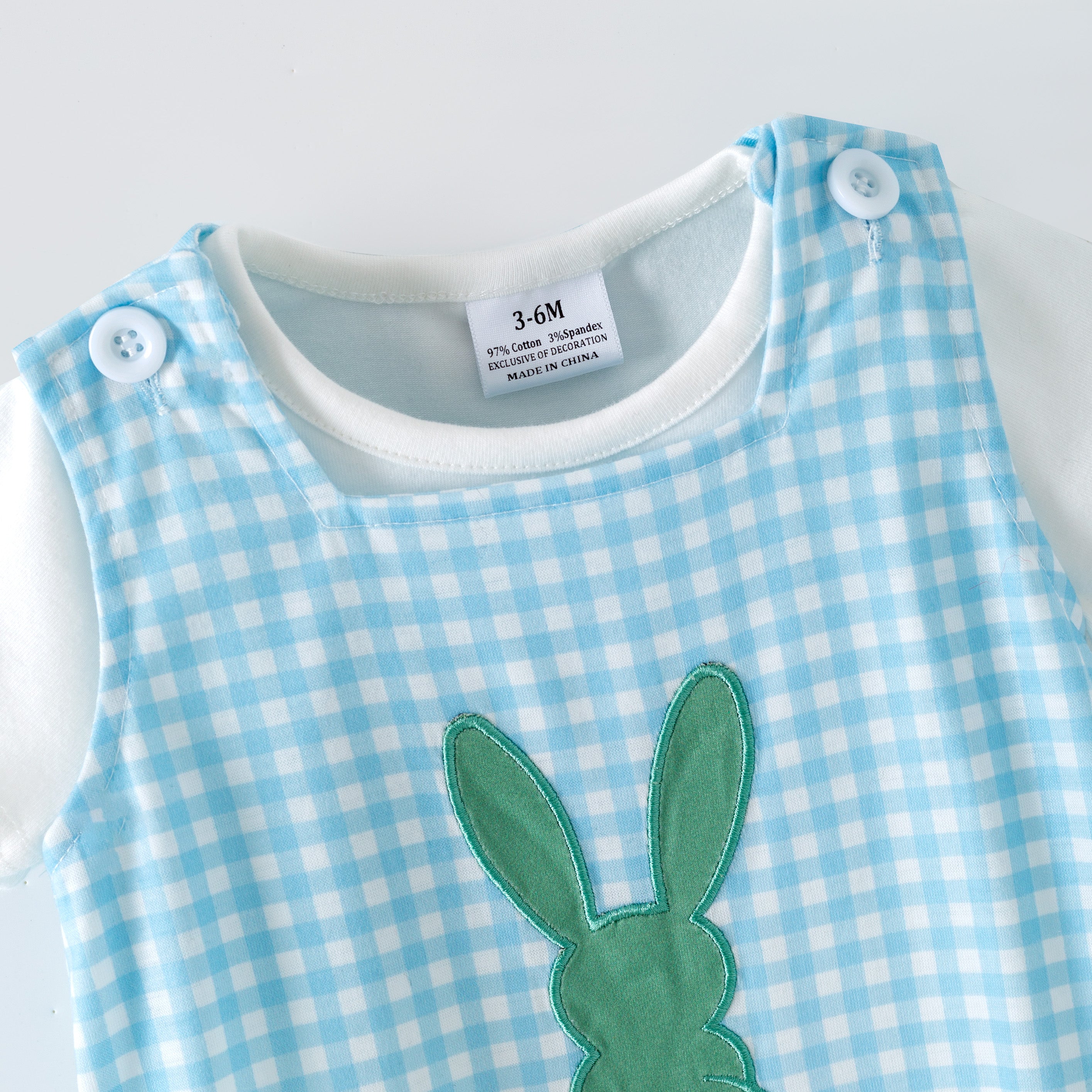 (In Stock)Siblings Easter Bunny Applique Dress,Top&Romper