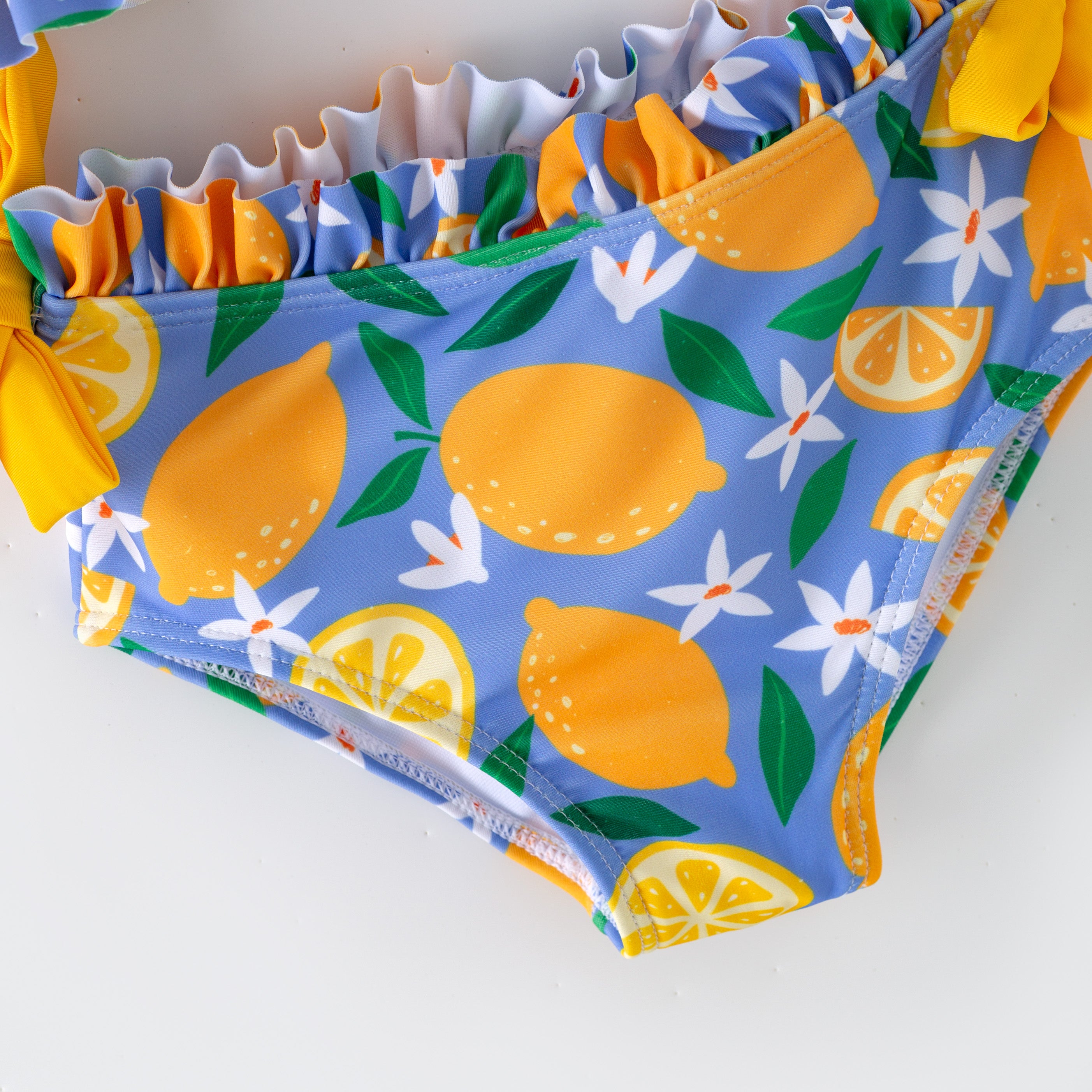 (In Stock)Girls Summer Lemon Print Swimsuit