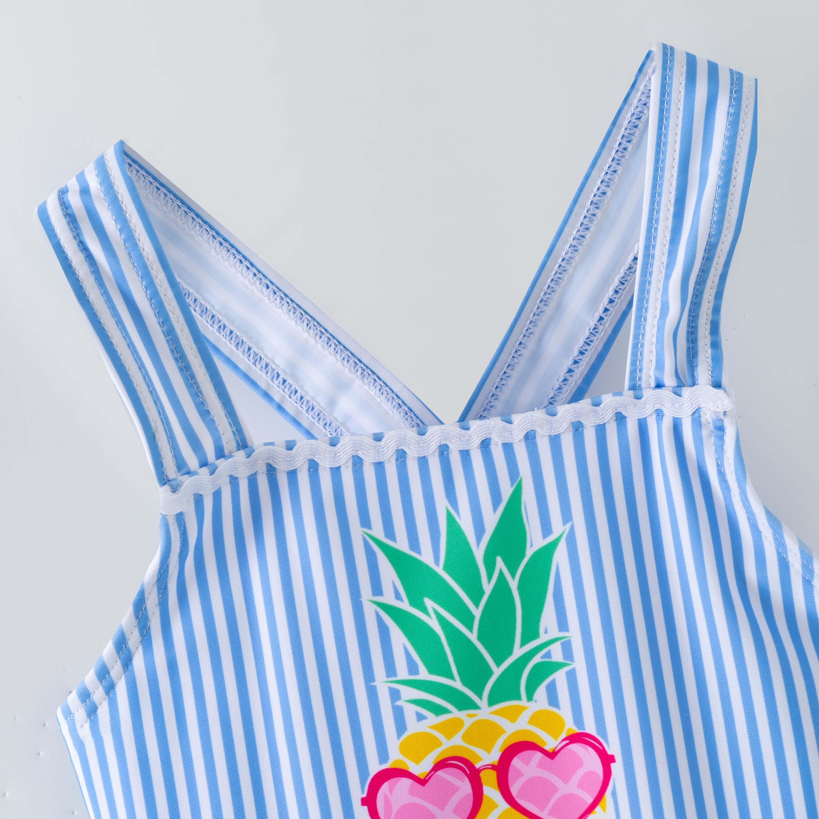 (In Stock)Girls Summer Pineapple Print Swimsuit