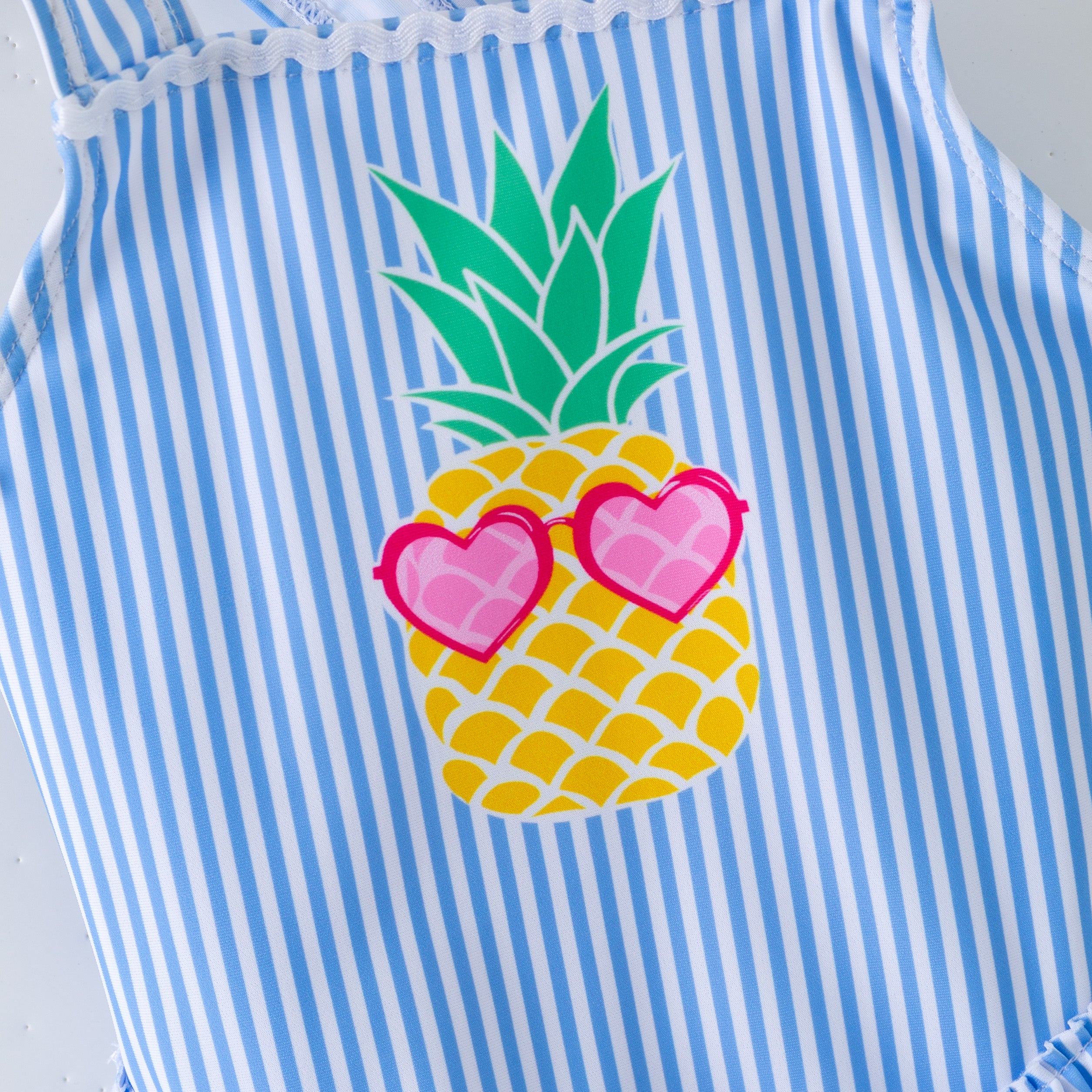 (In Stock)Girls Summer Pineapple Print Swimsuit