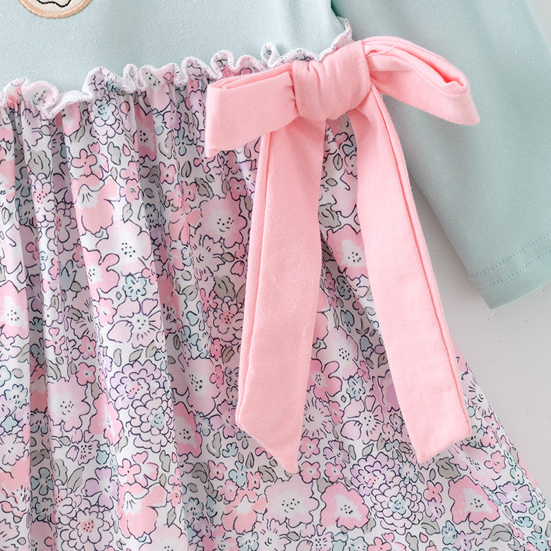 (In Stock)Girls Thanksgiving Scarecrow Applique Dress