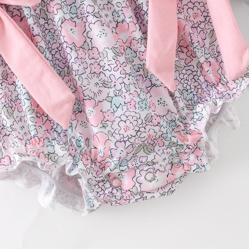 (In Stock)Toddler Girls Thanksgiving Scarecrow Applique Romper