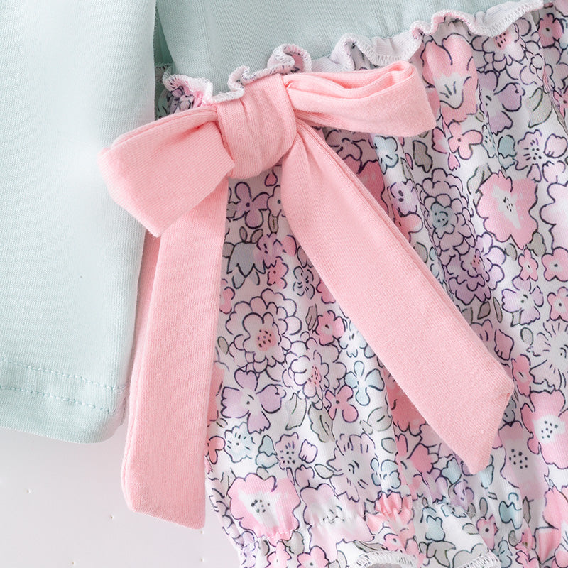 (In Stock)Toddler Girls Thanksgiving Scarecrow Applique Romper