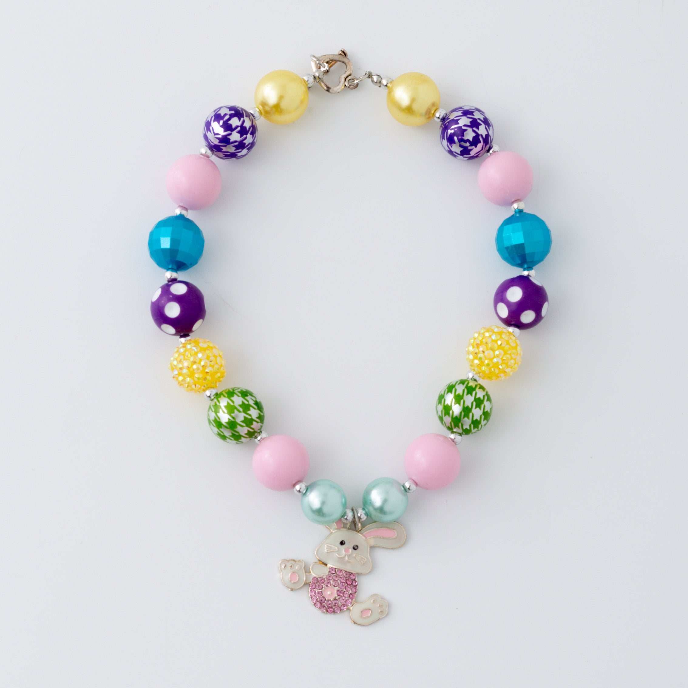 (In Stock G11 G12)Girls Rhinestone Beaded Necklace