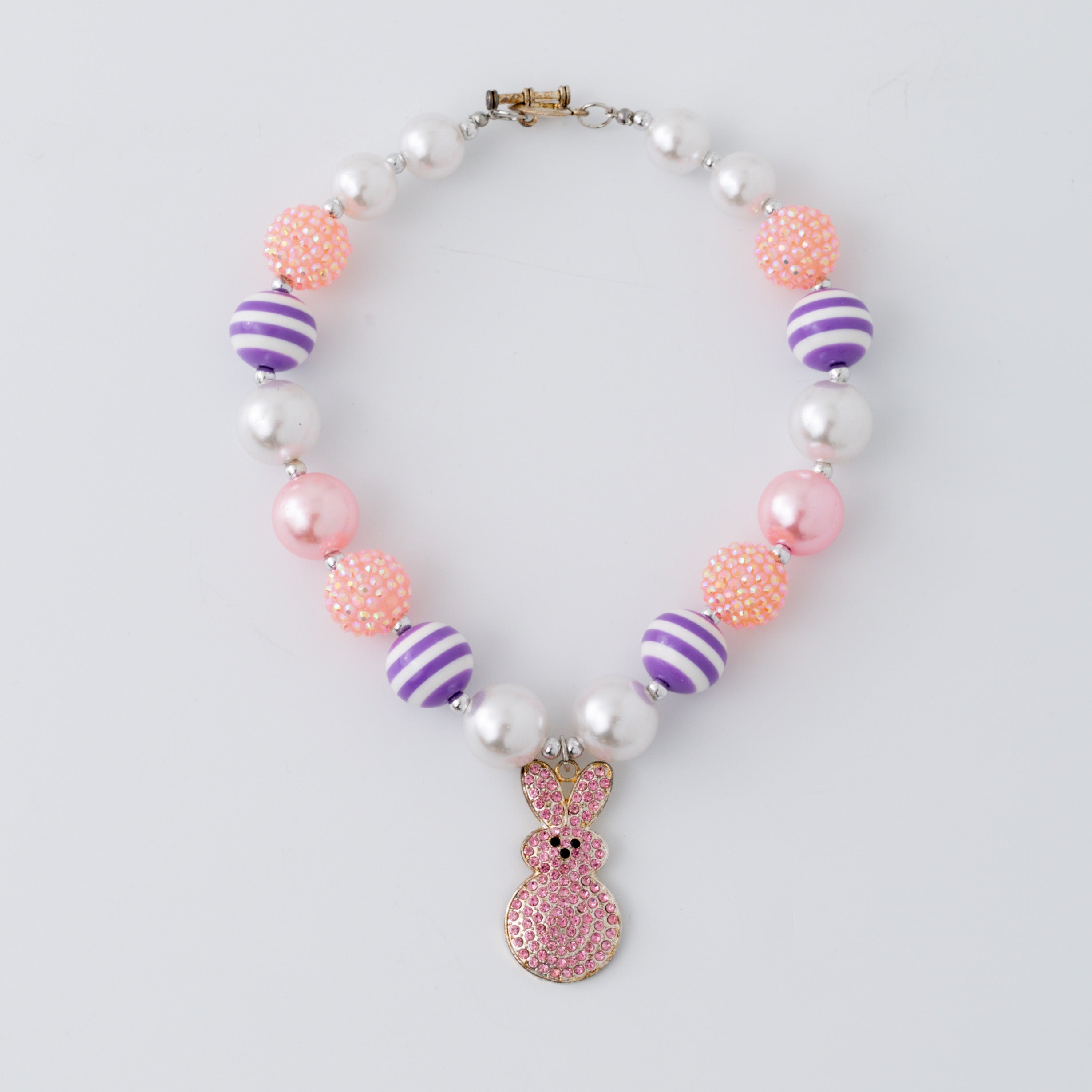 (In Stock G11 G12)Girls Rhinestone Beaded Necklace