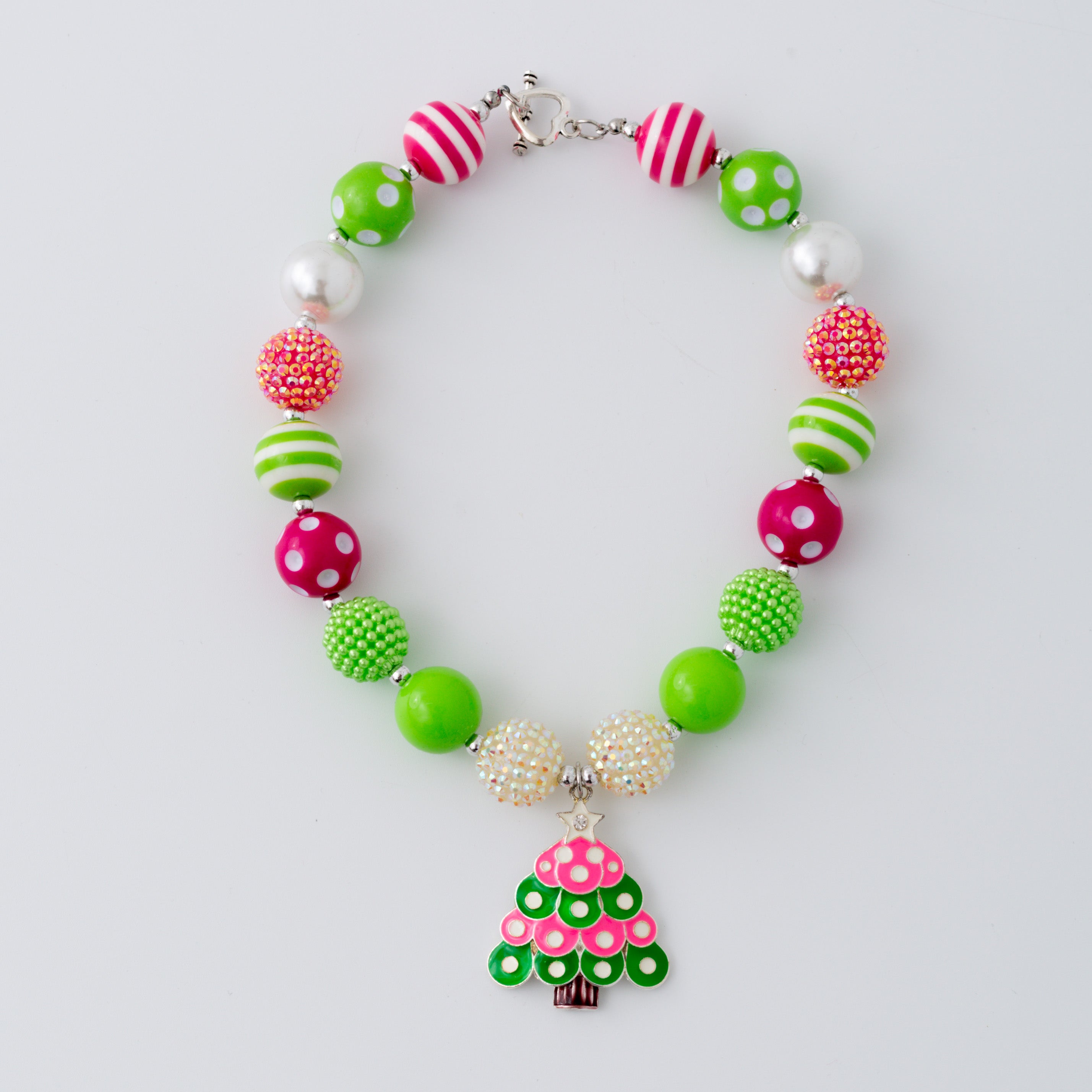 (In Stock G11 G12)Girls Rhinestone Beaded Necklace