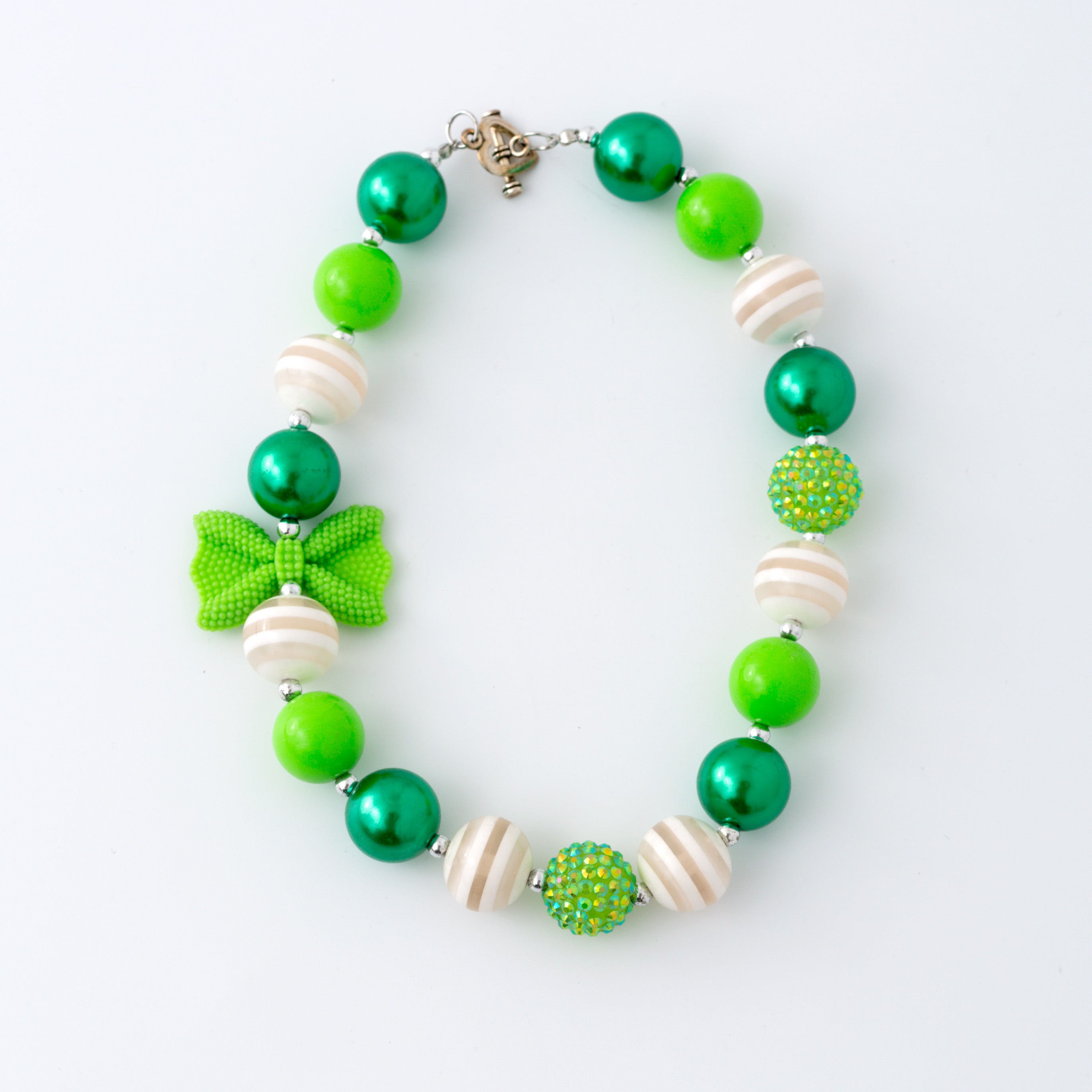 (In Stock G11 G12)Girls Rhinestone Beaded Necklace