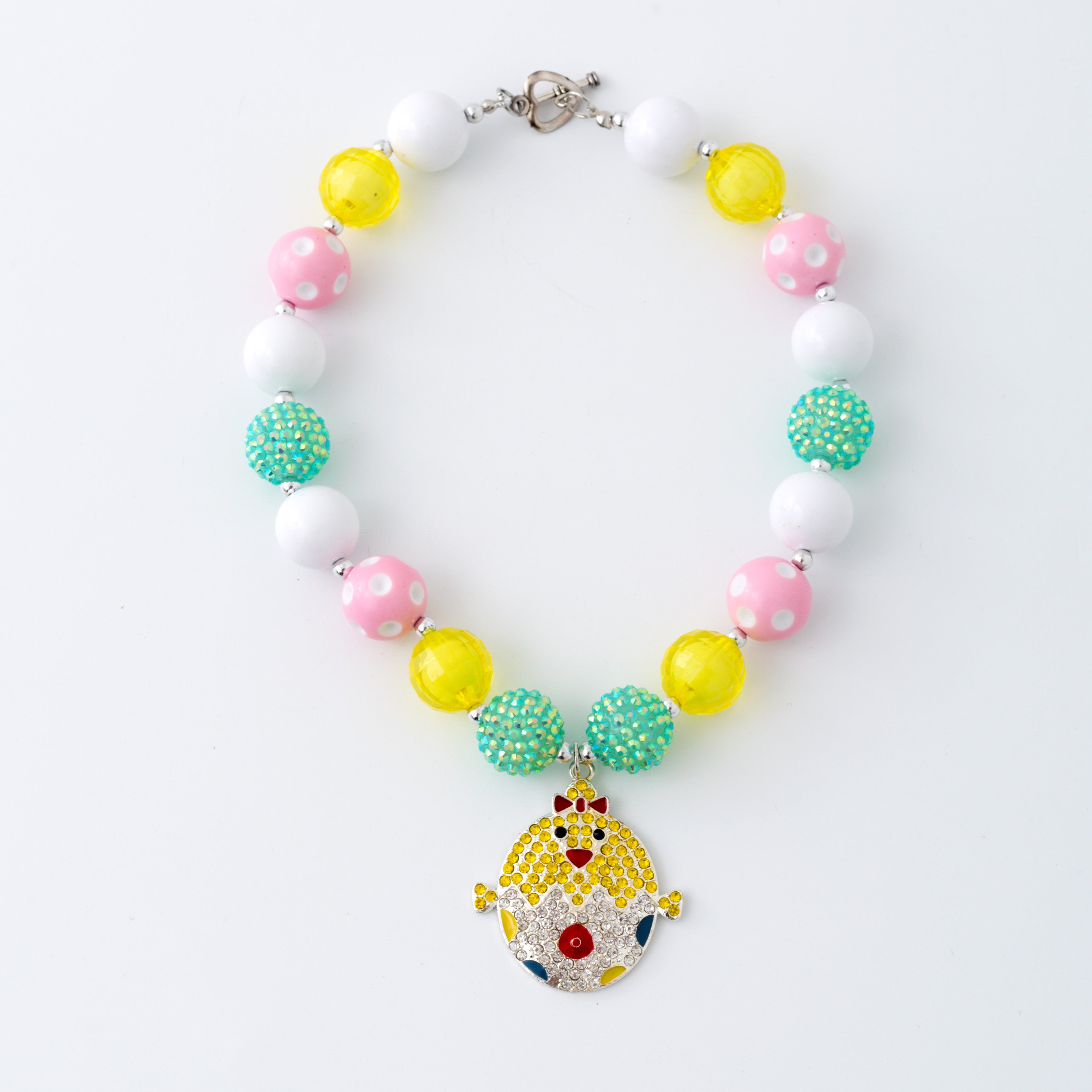 (In Stock G11 G12)Girls Rhinestone Beaded Necklace
