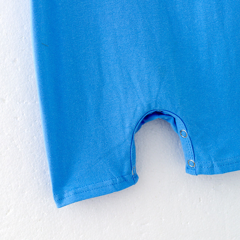 (In Stock)Toddler Boys Spring and Summer Baseball Embroidery Romper