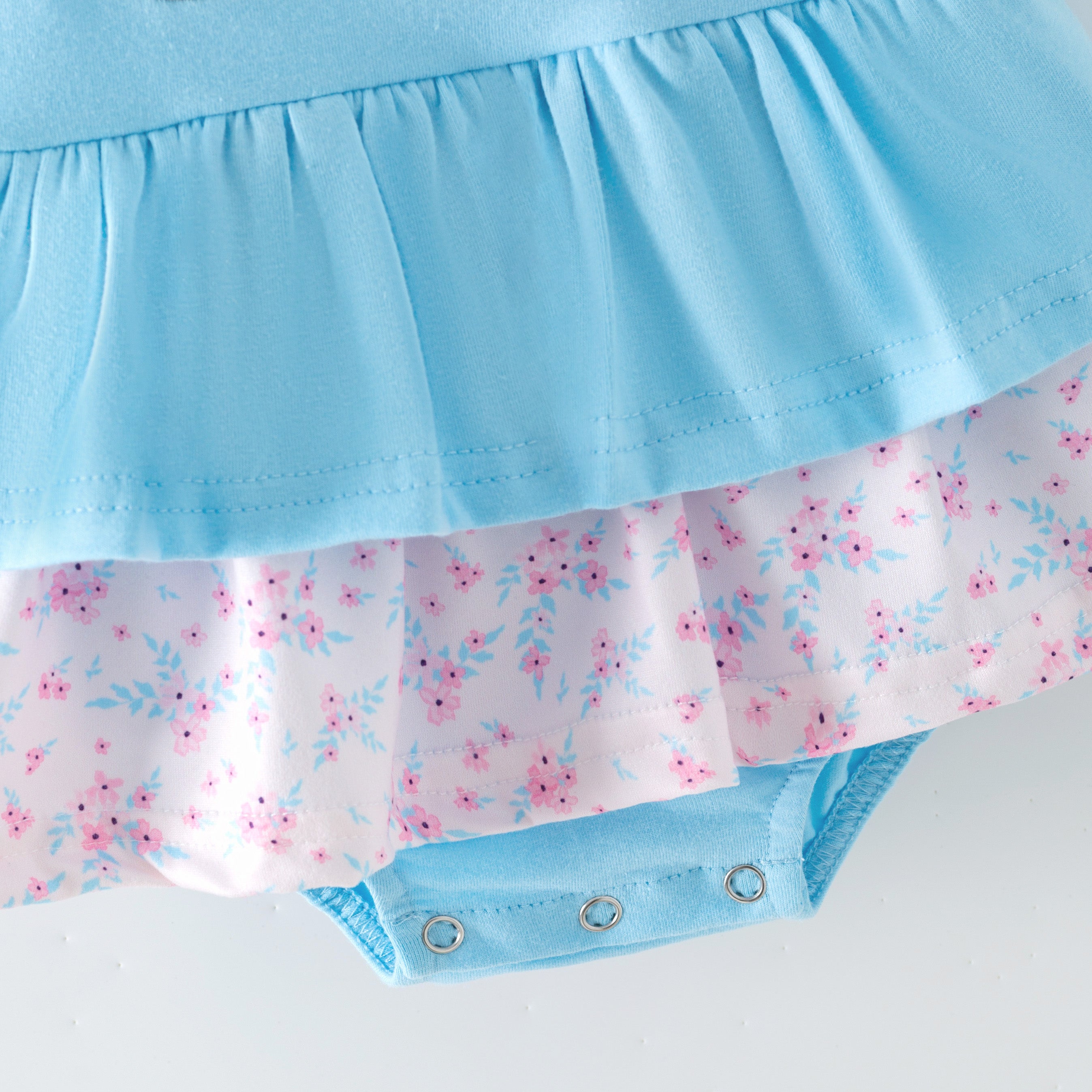 (In Stock)Toddler Girls Spring&Summer Baseball Applique Ruffle Romper