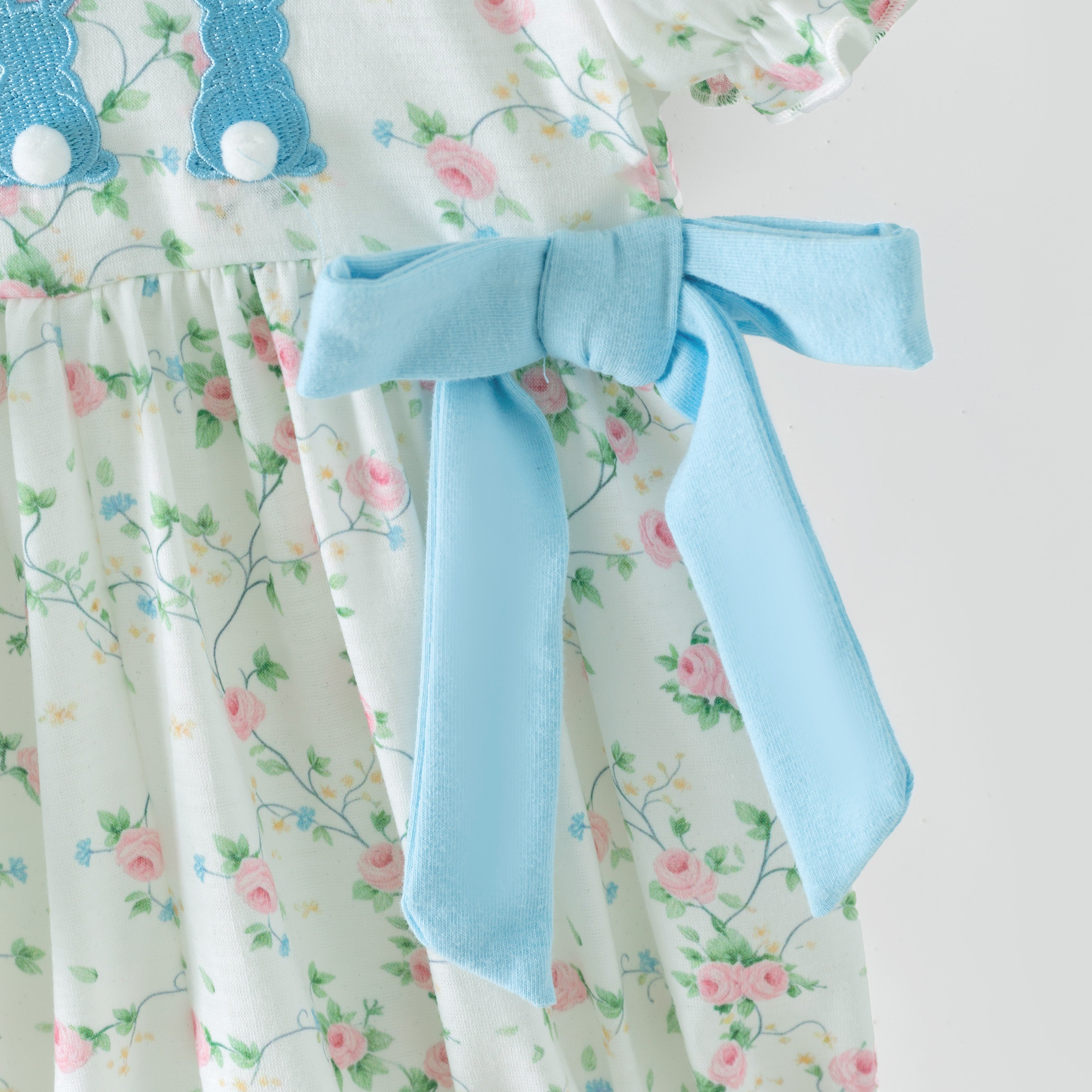 (In Stock)Siblings Easter Bunny Applique Dress,Top&Romper