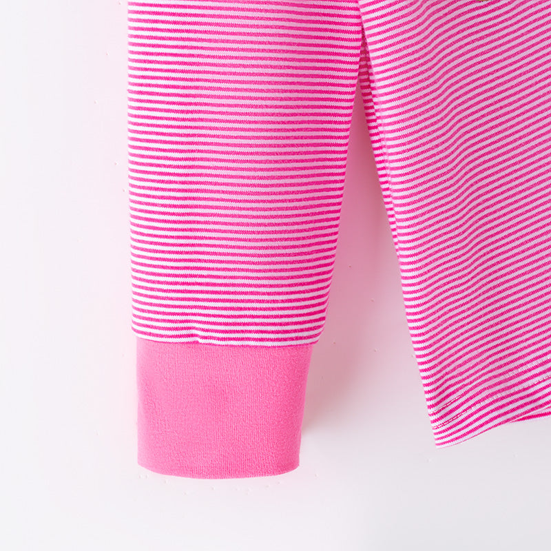 (In Stock)Girls Christmas Applique Cotton Pajamas