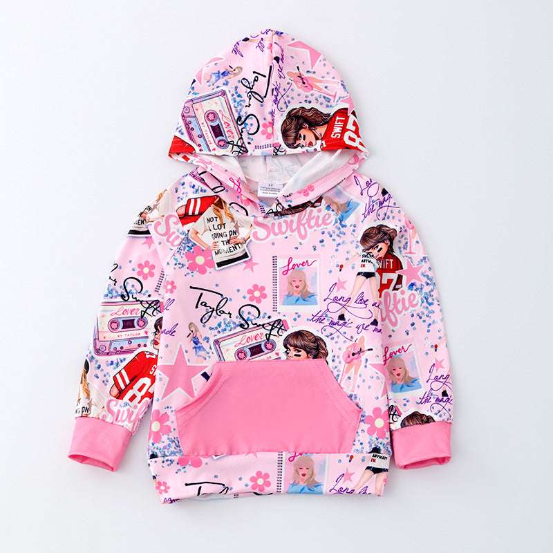 (Pre Order)Girls TS Print Milk Silk Hoodie