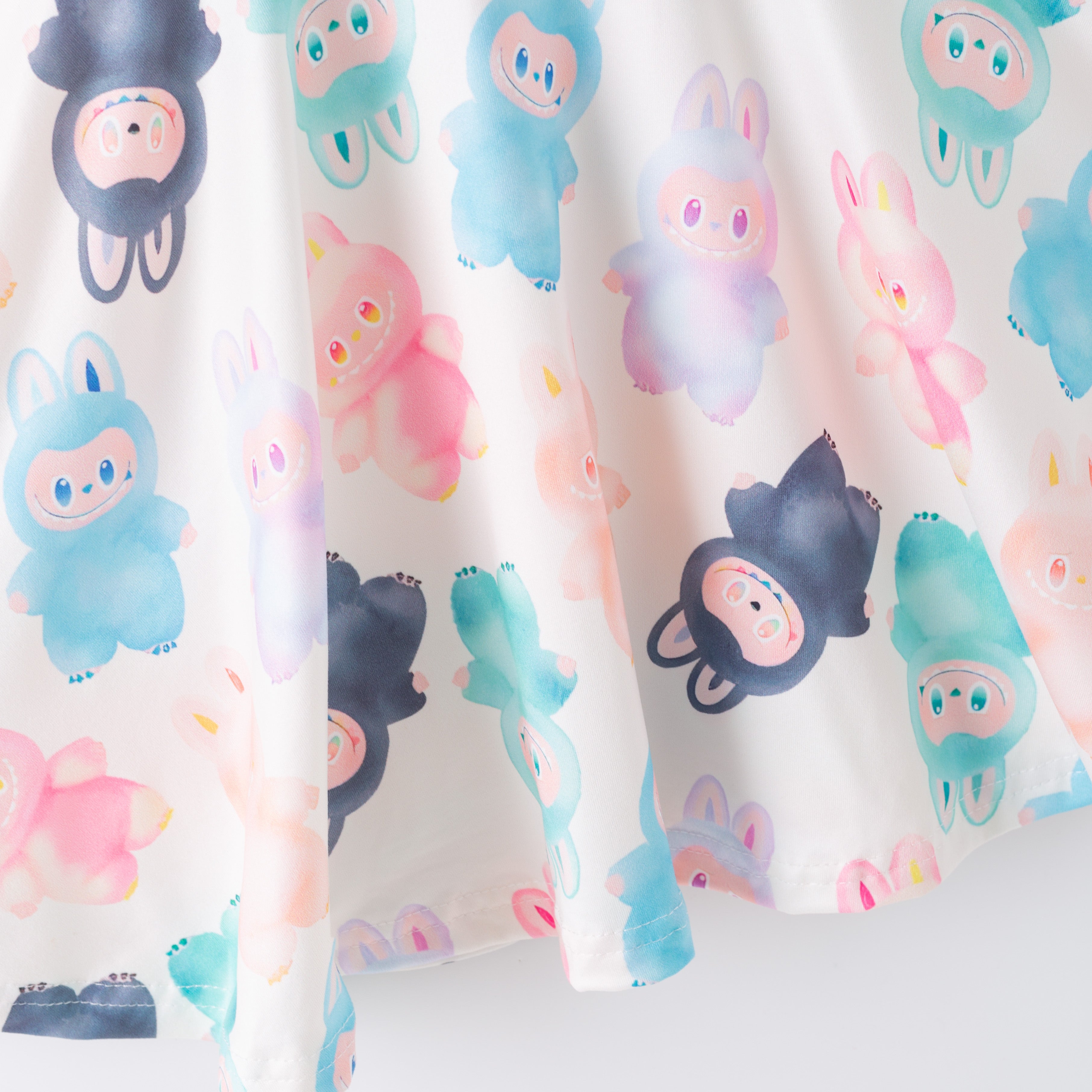 (Prepack Zone)Girls Summer Cartoon Print Dress