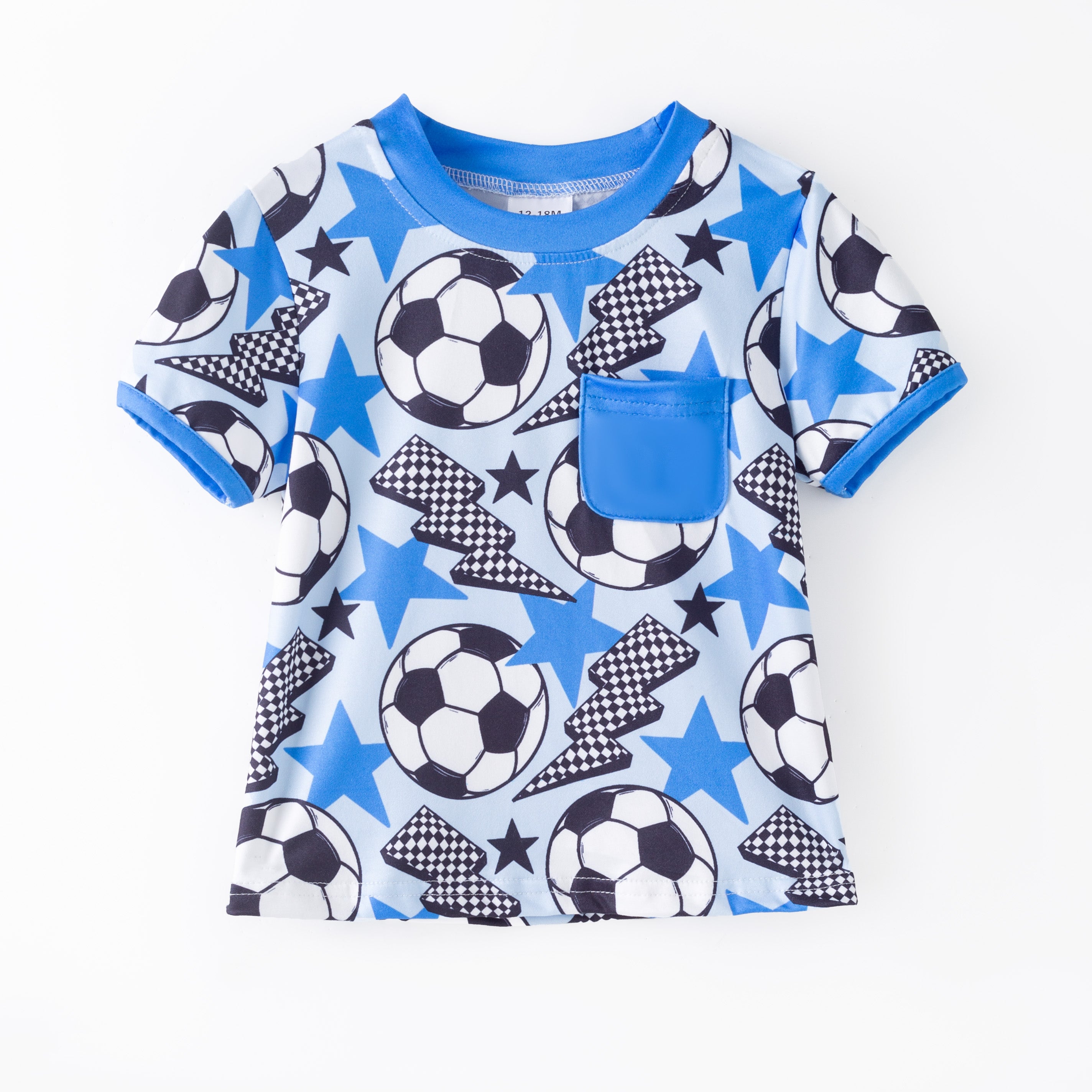 (Pre Order)Boys Spring and Summer Soccer Print Top