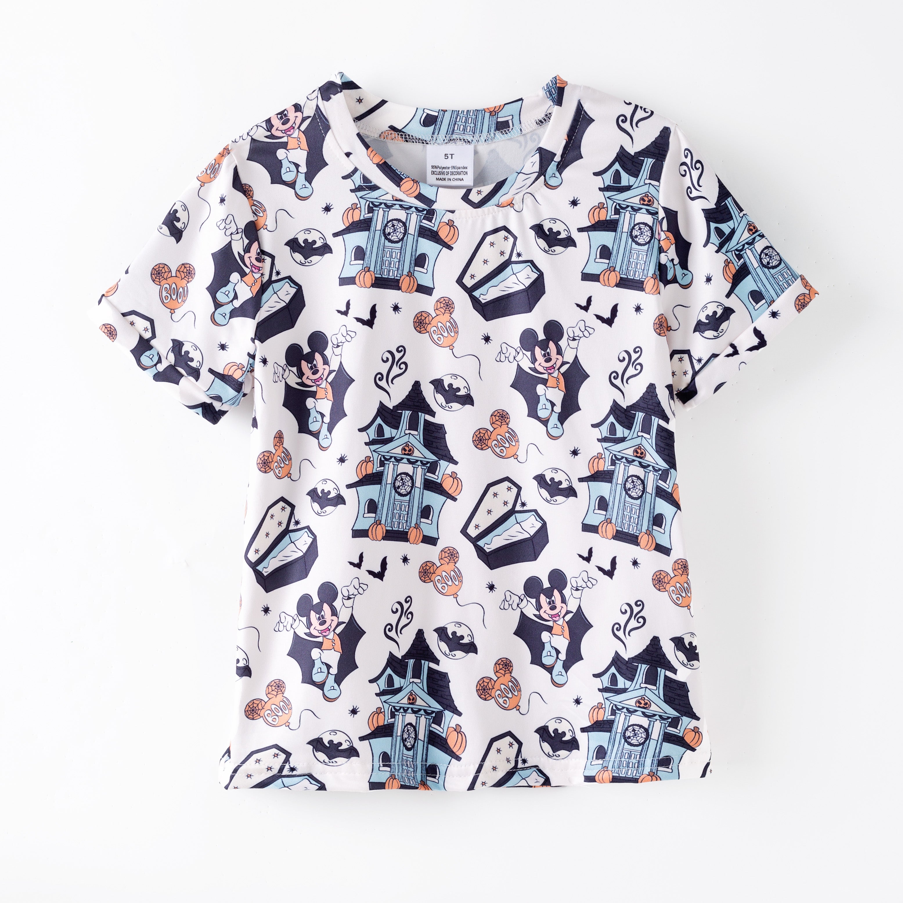 (Pre Order)Family Halloween Cartoon Print Top