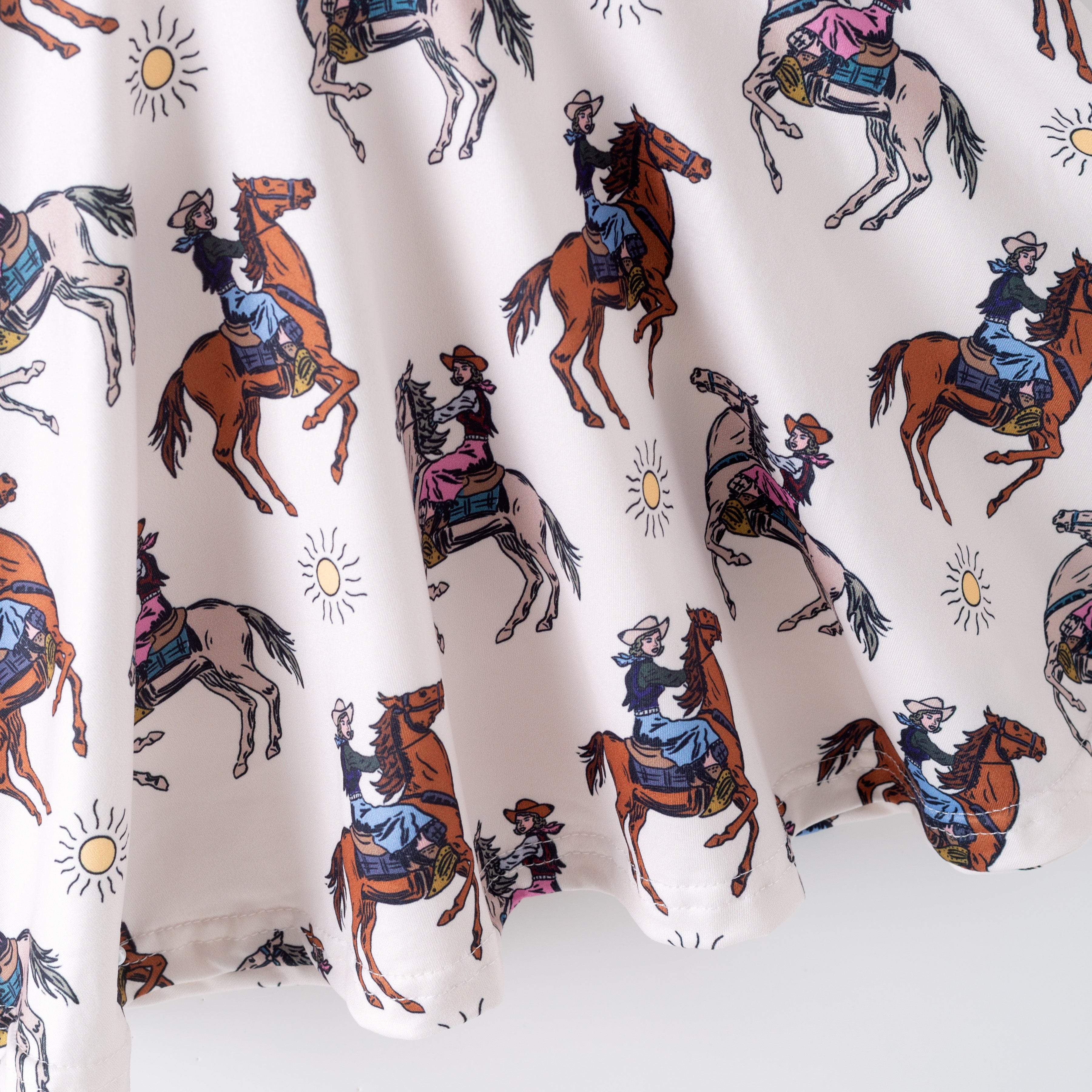 (Pre Order)Girls Spring and Summer Horse&Chick Print Dress
