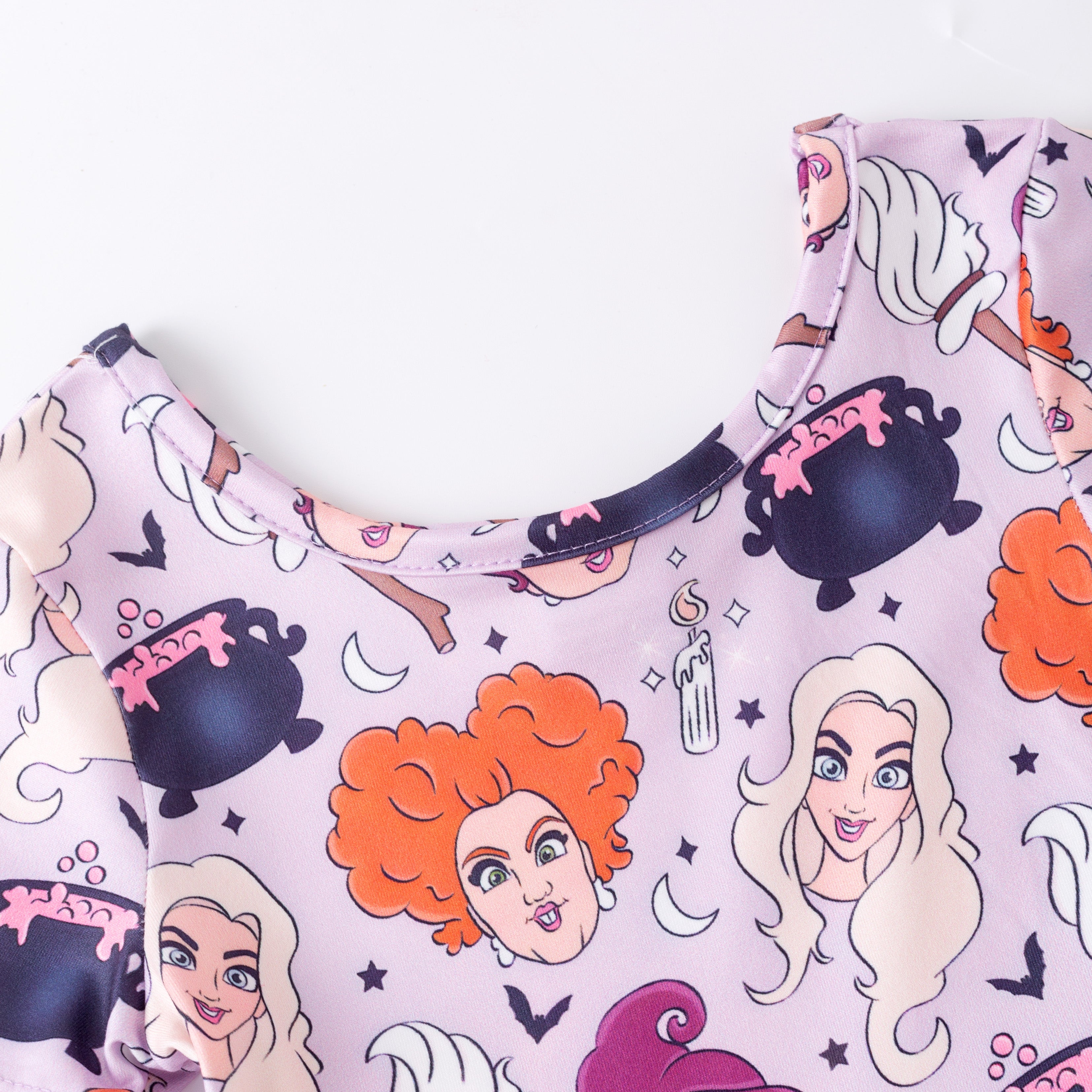 (Pre Order)Family Halloween Cartoon Print Dress&Top