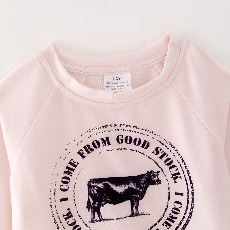 (In Stock L20-2-3)Boys Bull Print Hoodie