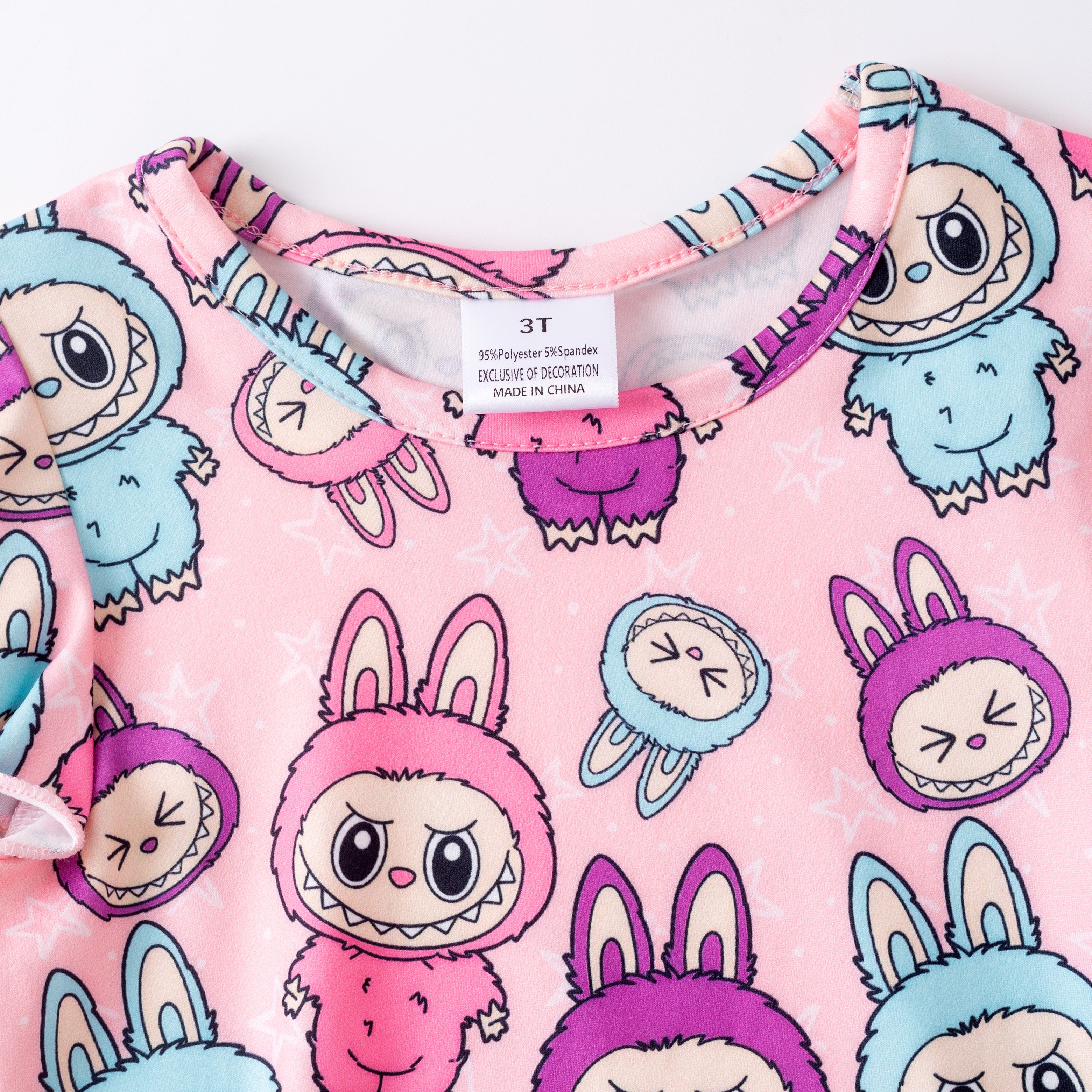 (Pre Order)Girls Summer Cartoon Print Dress&Set