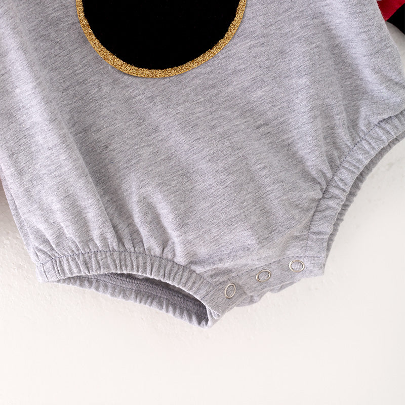 (In Stock L26-3-2)Baby Girls Cartoon Chenille Patches Romper