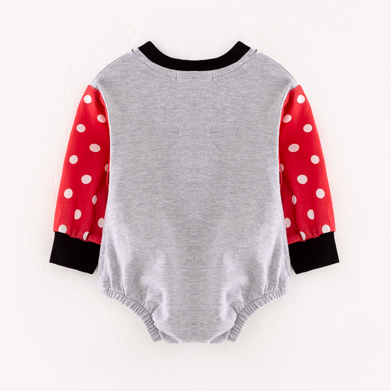 (In Stock L26-3-2)Baby Girls Cartoon Chenille Patches Romper