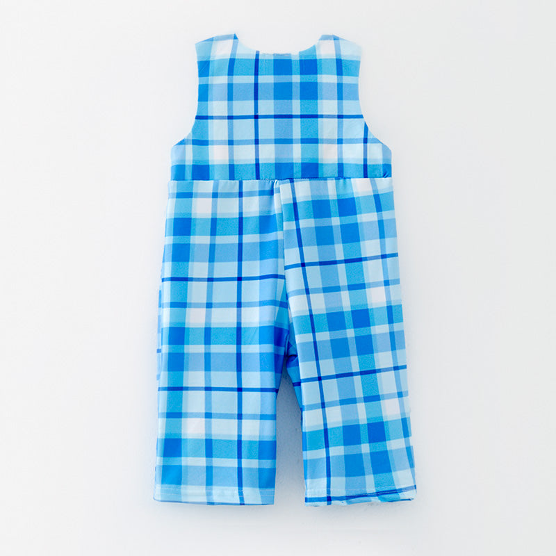 (In Stock)Toddler Boys Spring and Summer I ♥ MAMA Embroidery Smocked Romper