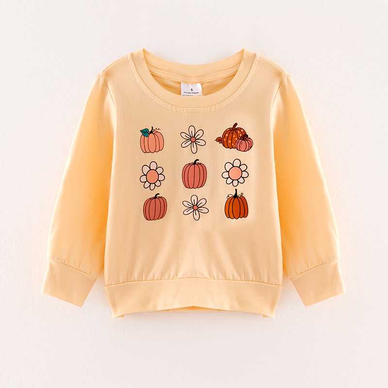 (In Stock L27-1-2)Mommy and Girls Buff Thanksgiving Print Top