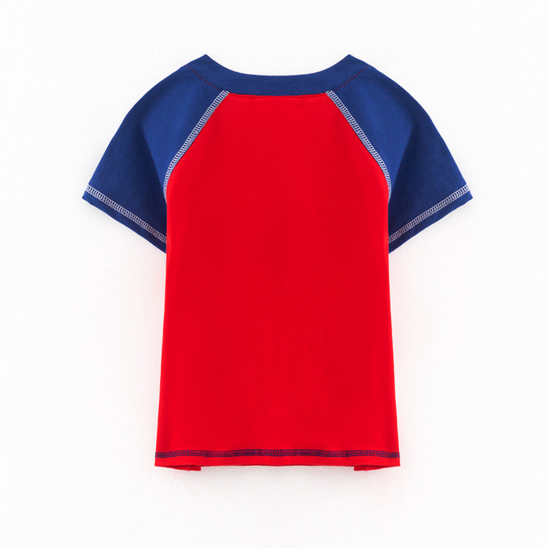 (In Stock)Boys Spring and Summer Baseball Applique Top