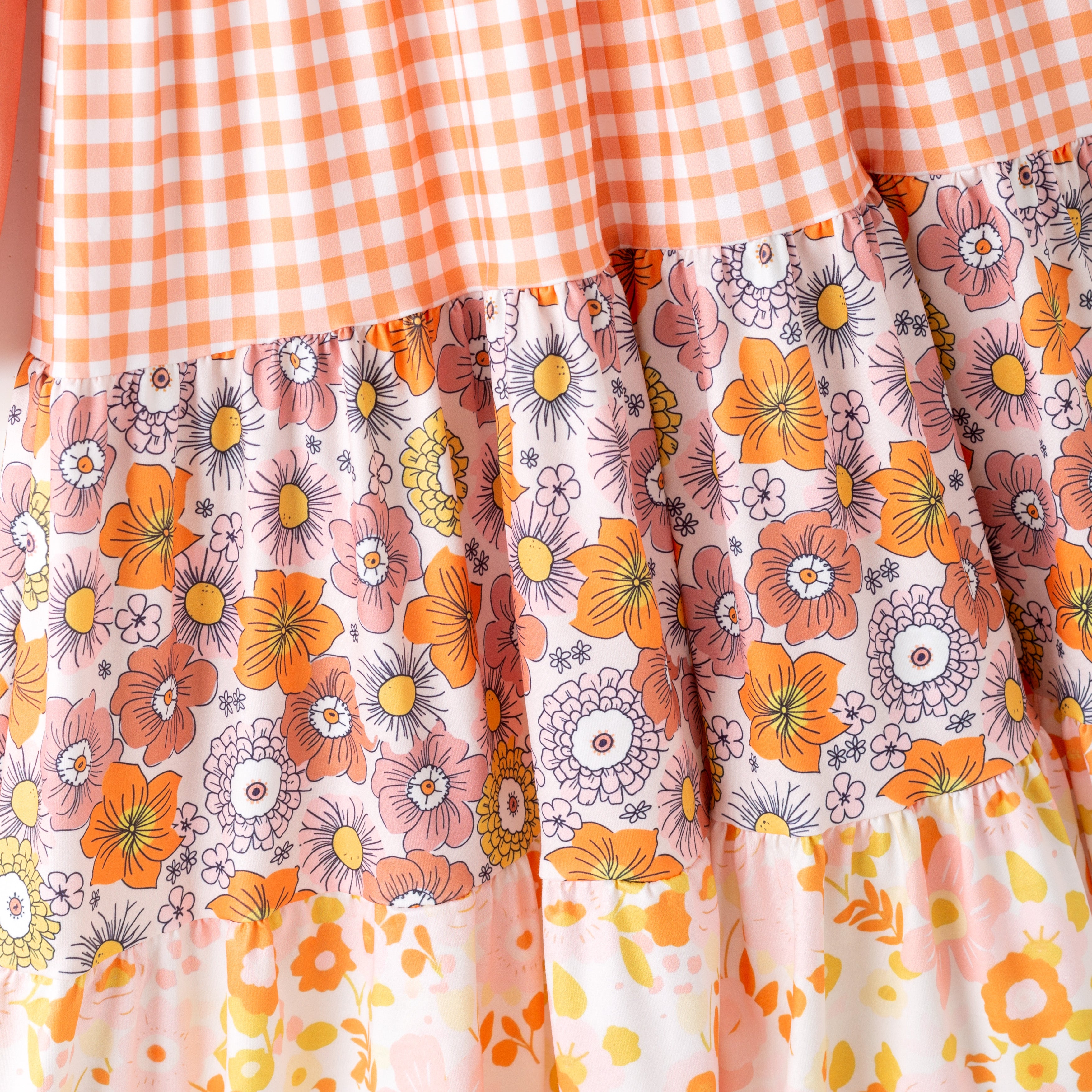 (Pre Order)Girls Fall Print Gored Dress