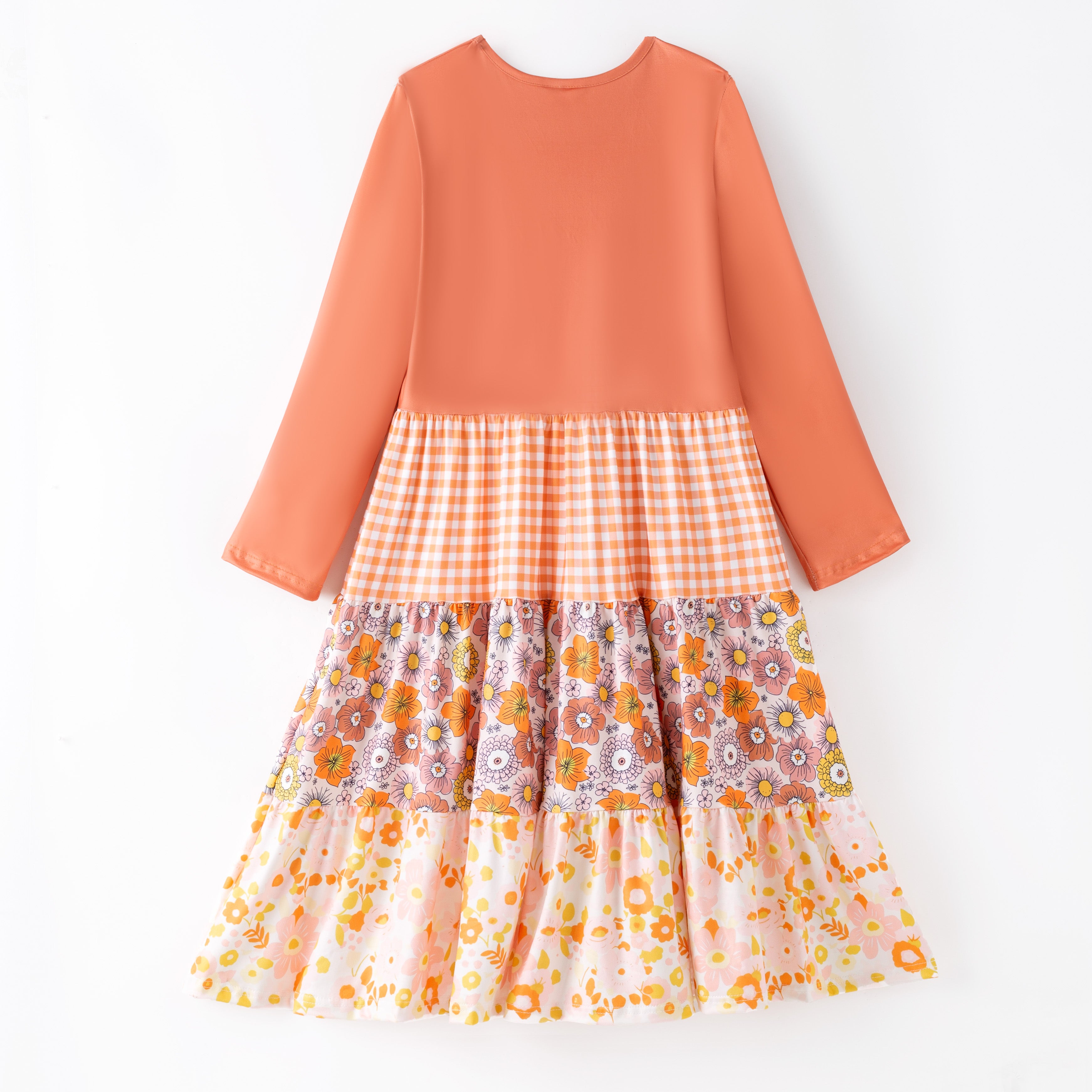 (Pre Order)Girls Fall Print Gored Dress