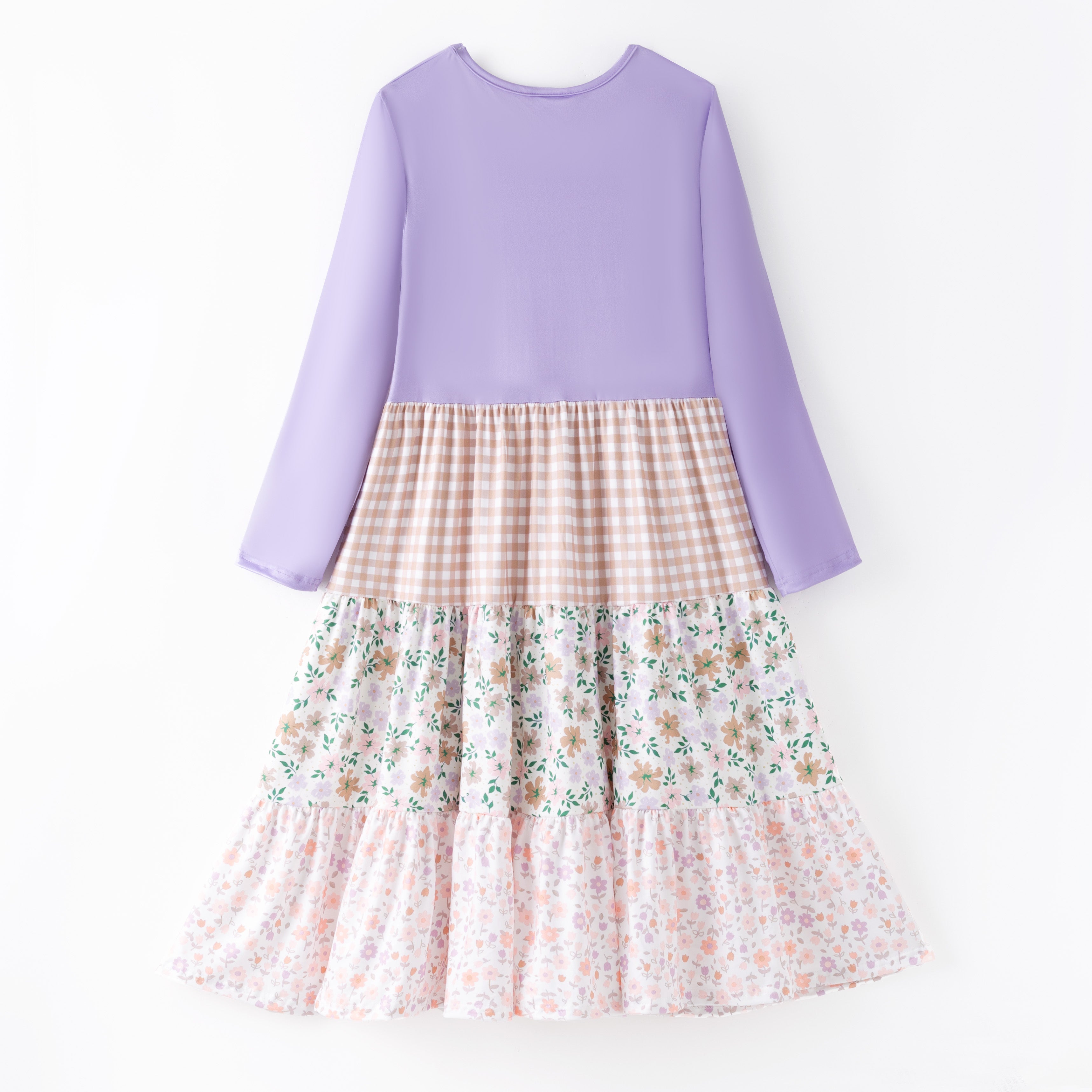 (Pre Order)Girls Fall Print Gored Dress