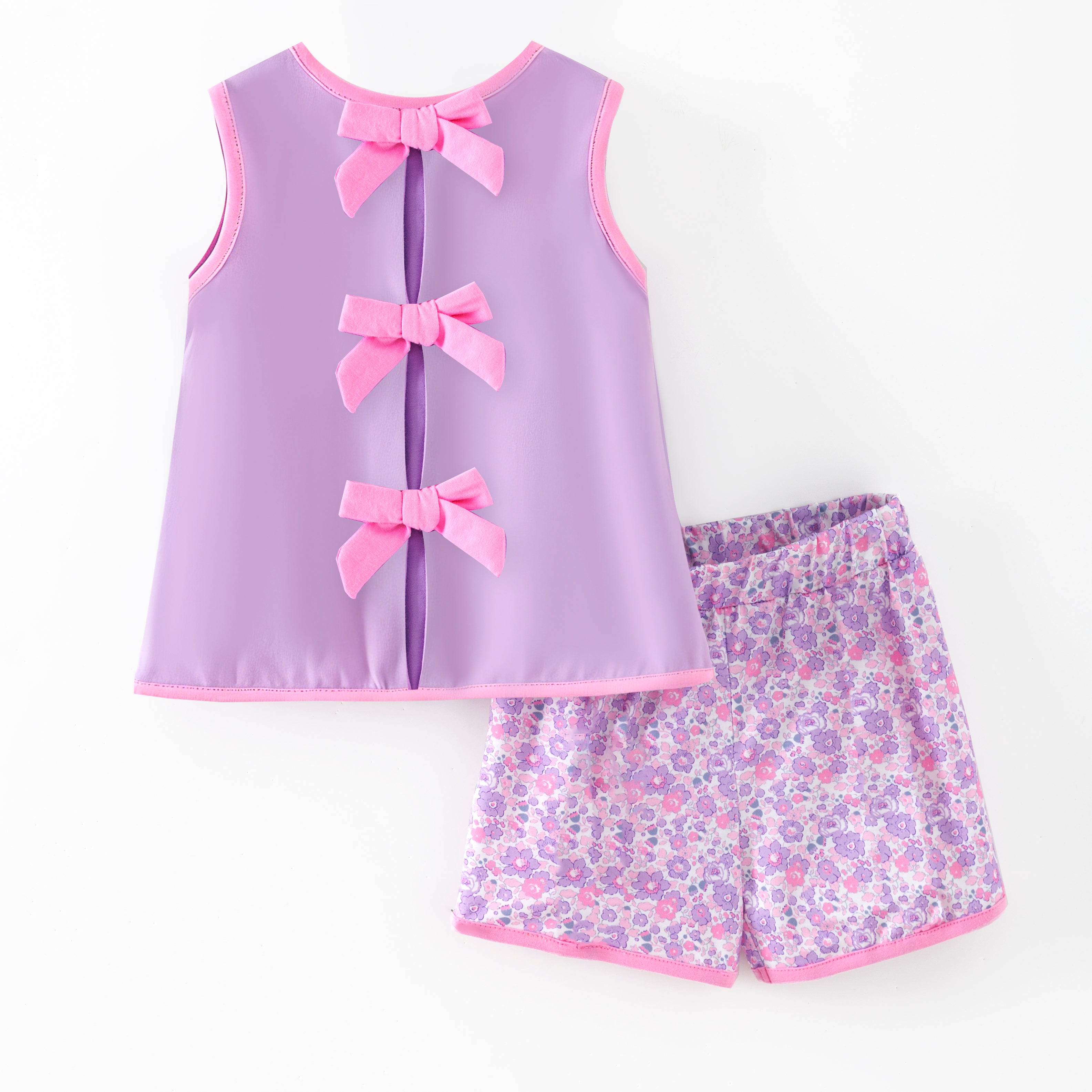 (In Stock)Sisters Spring&Summer Popsicle Applique Shorts Set&Romper