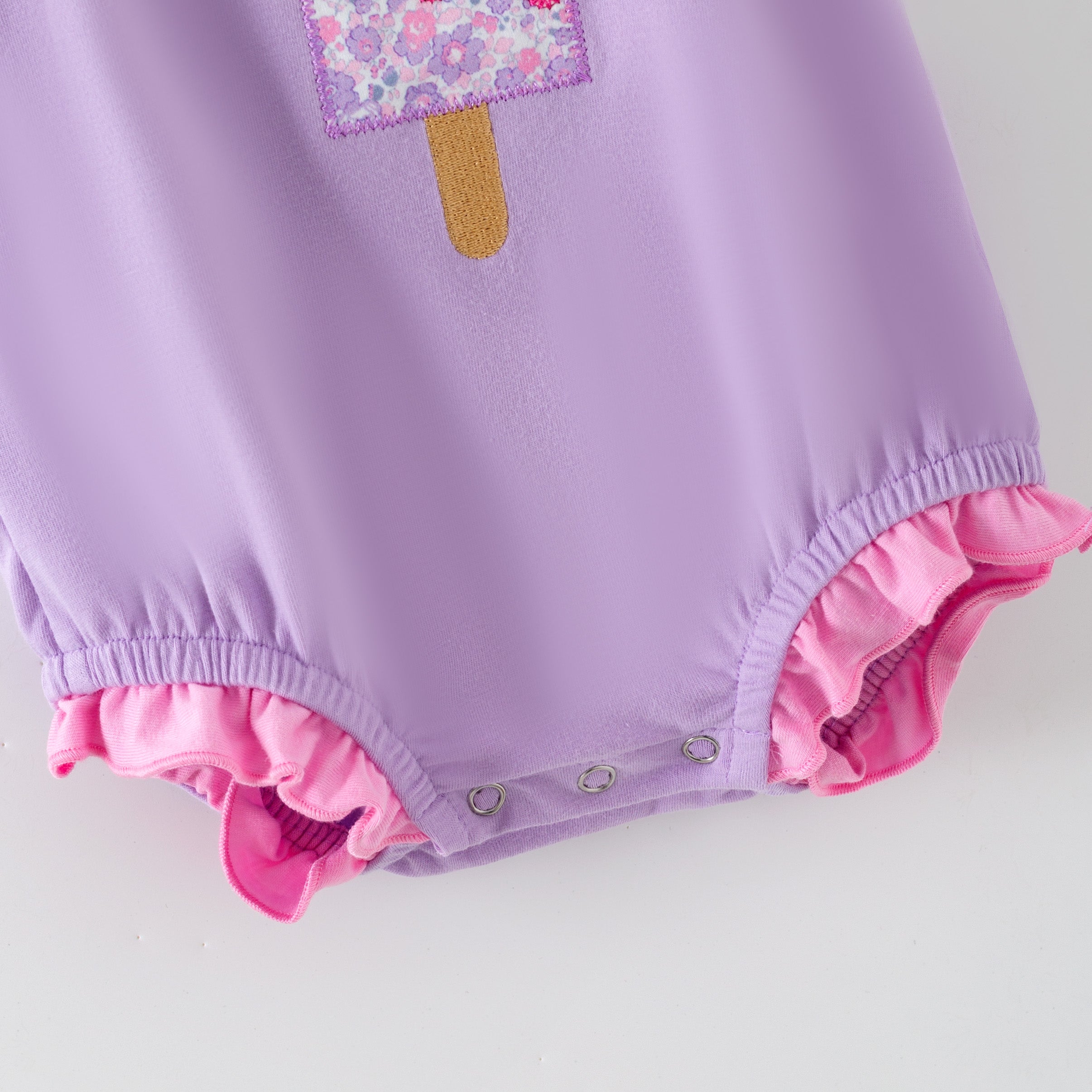 (In Stock)Sisters Spring&Summer Popsicle Applique Shorts Set&Romper